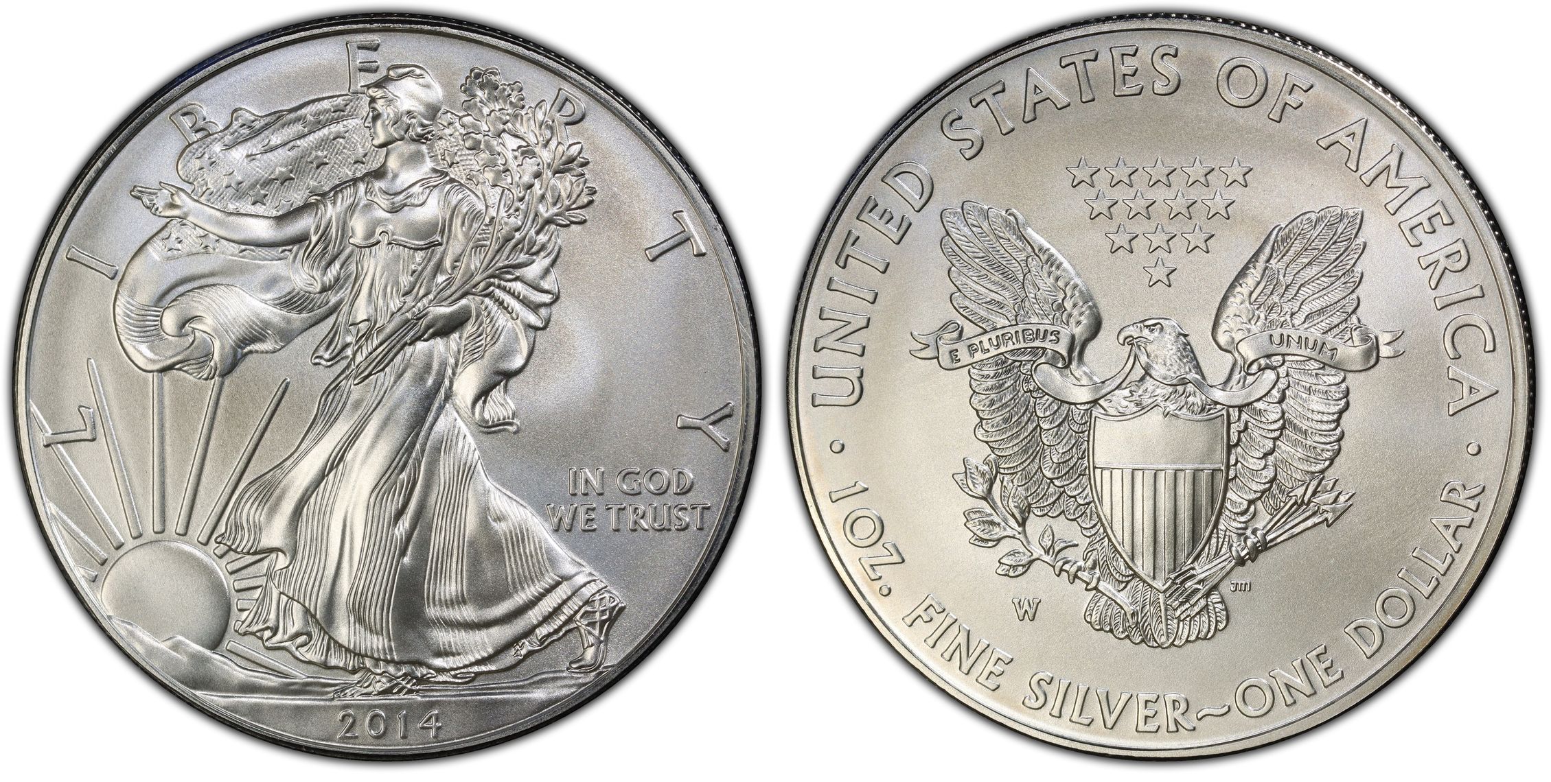 2014-W $1 Burnished Silver Eagle (Special Strike) Silver Eagles