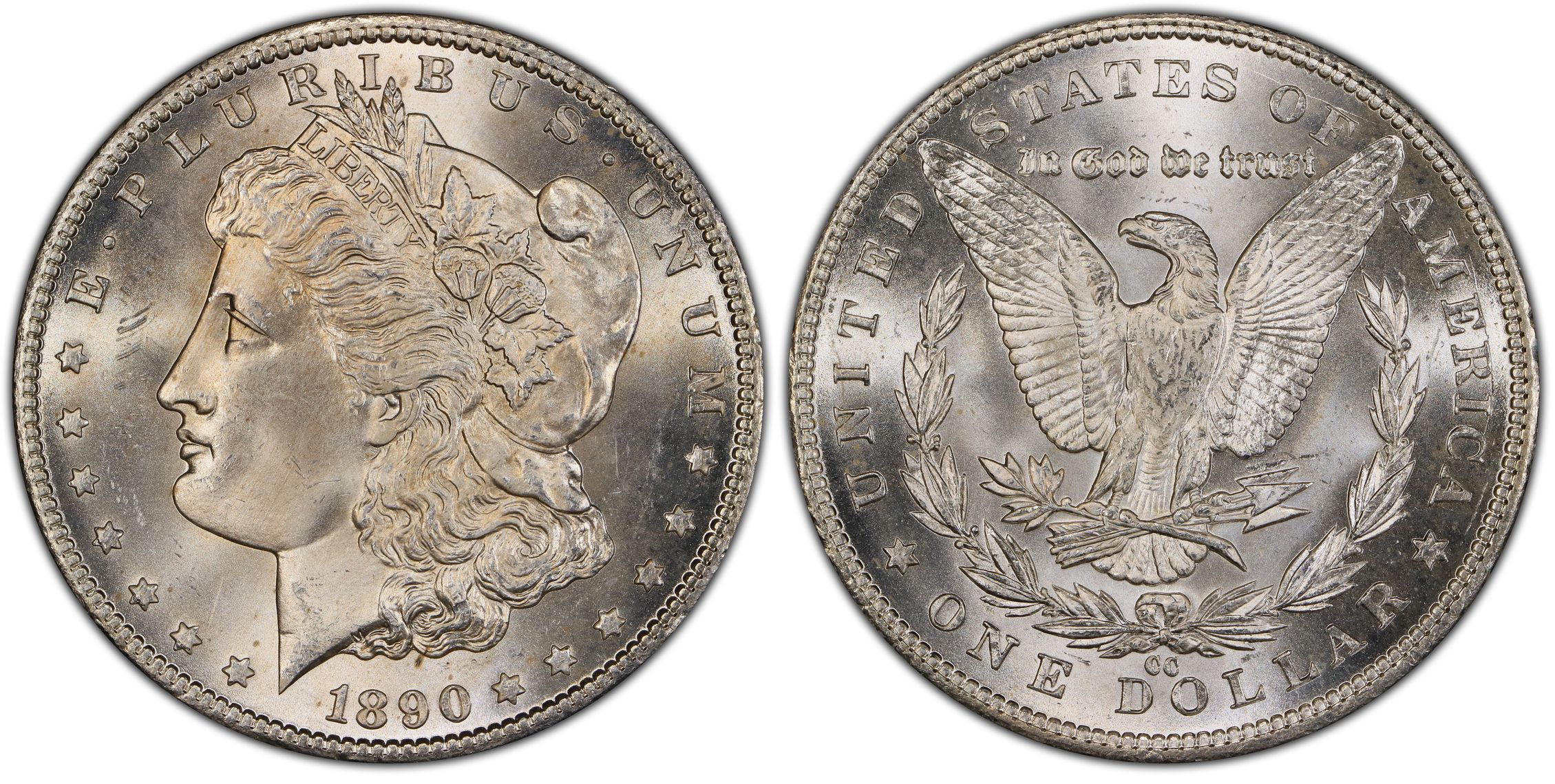 1890-CC $1 (Regular Strike) Morgan Dollar - PCGS CoinFacts