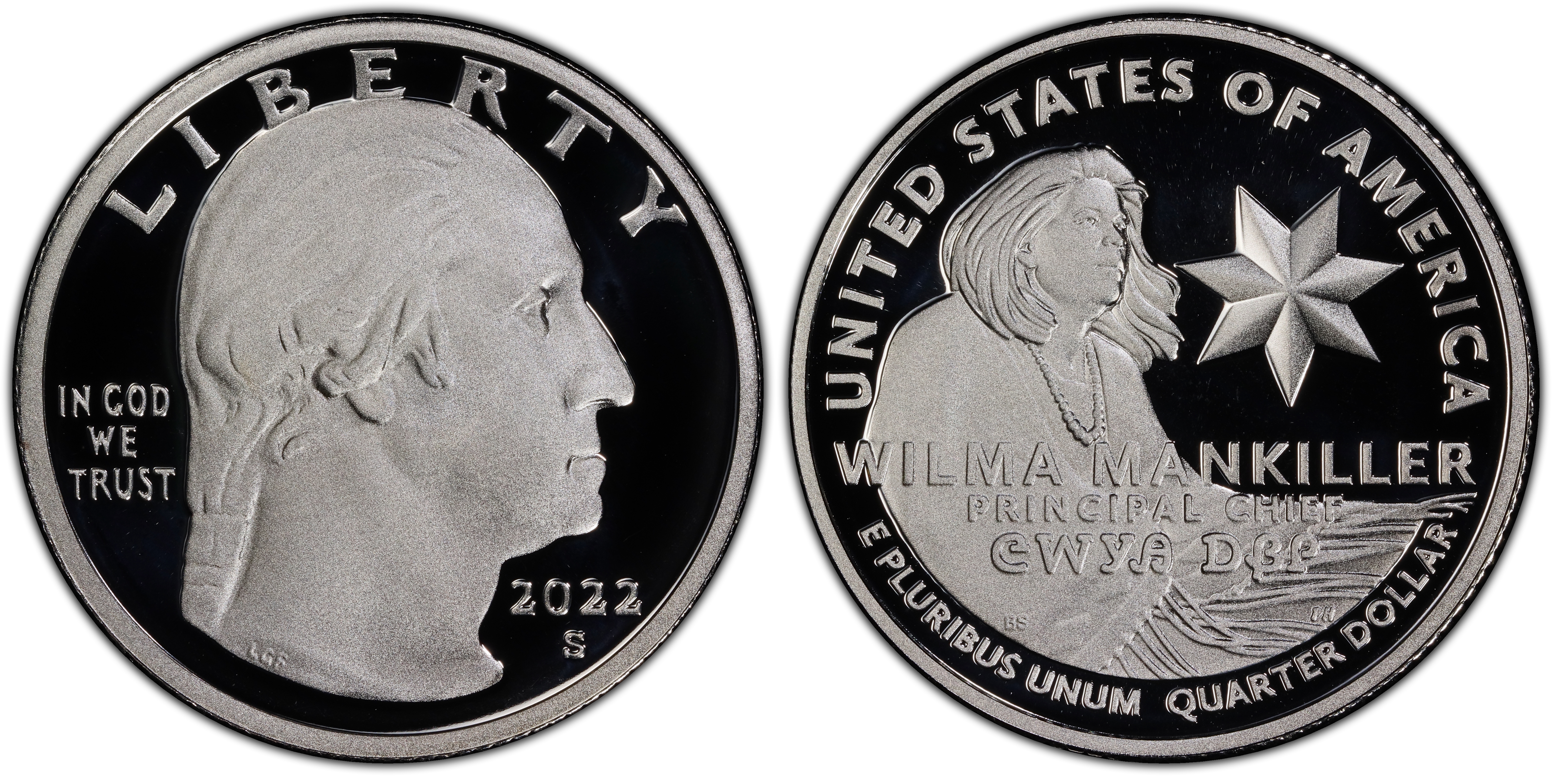 2022-S 25C Wilma Mankiller-Silver, DCAM (Proof) American Women