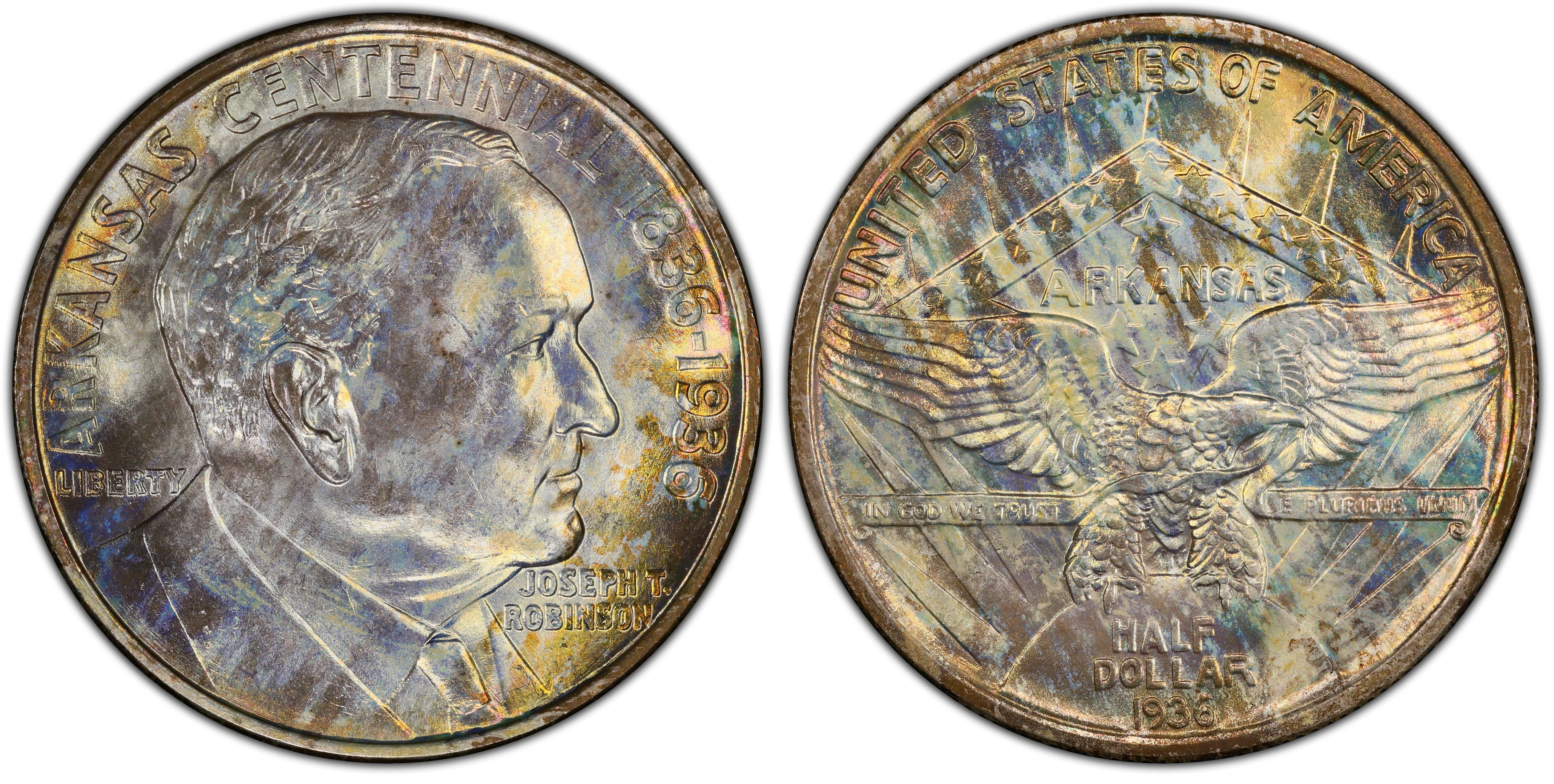 1936 50C Robinson (Regular Strike) Silver Commemorative - PCGS