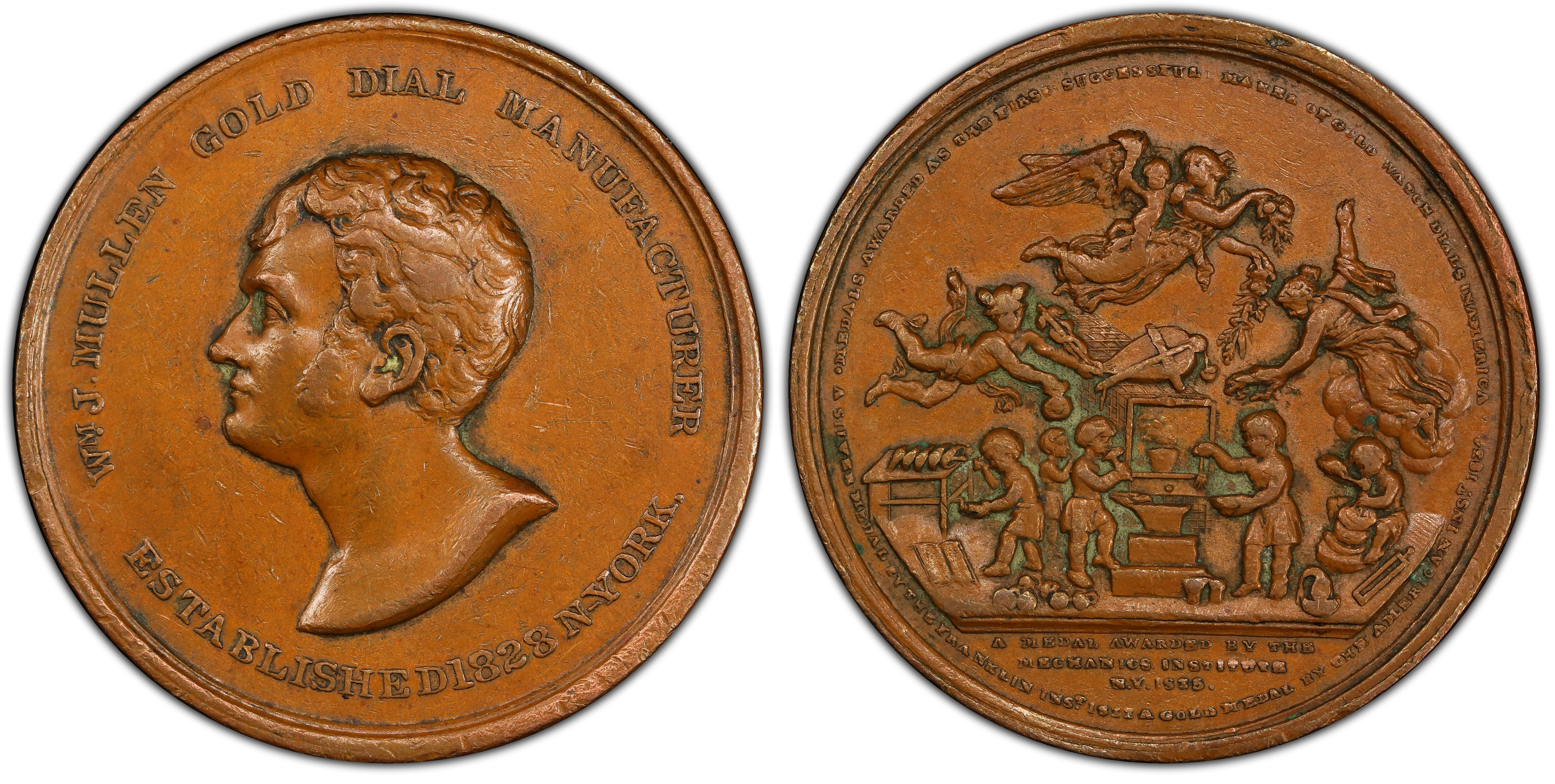 1835 Medal HT-M17, Wm. J. Mullen NY, BN (Regular Strike) Hard Times ...