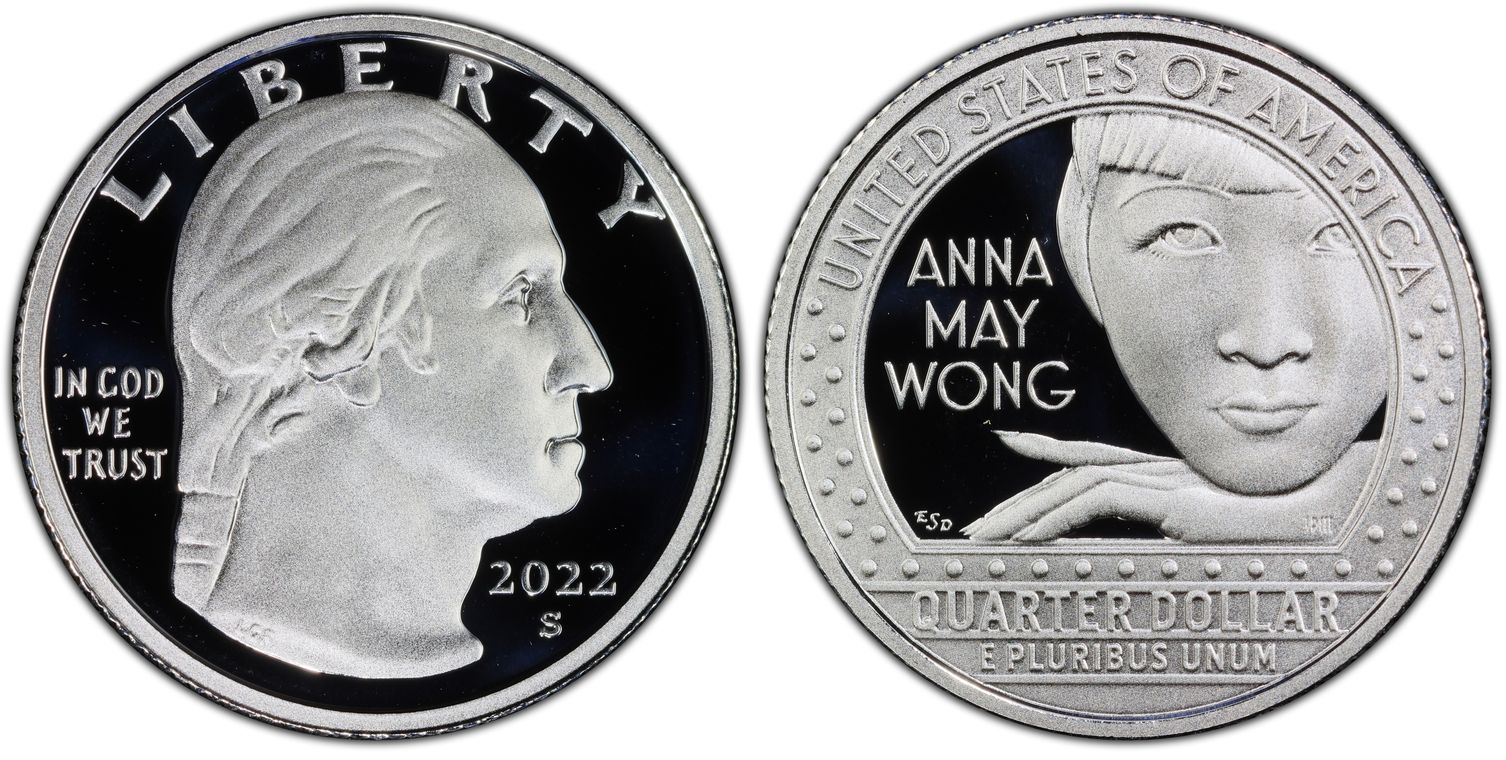 2022-S 25C Anna May Wong-Silver, DCAM (Proof) American Women 