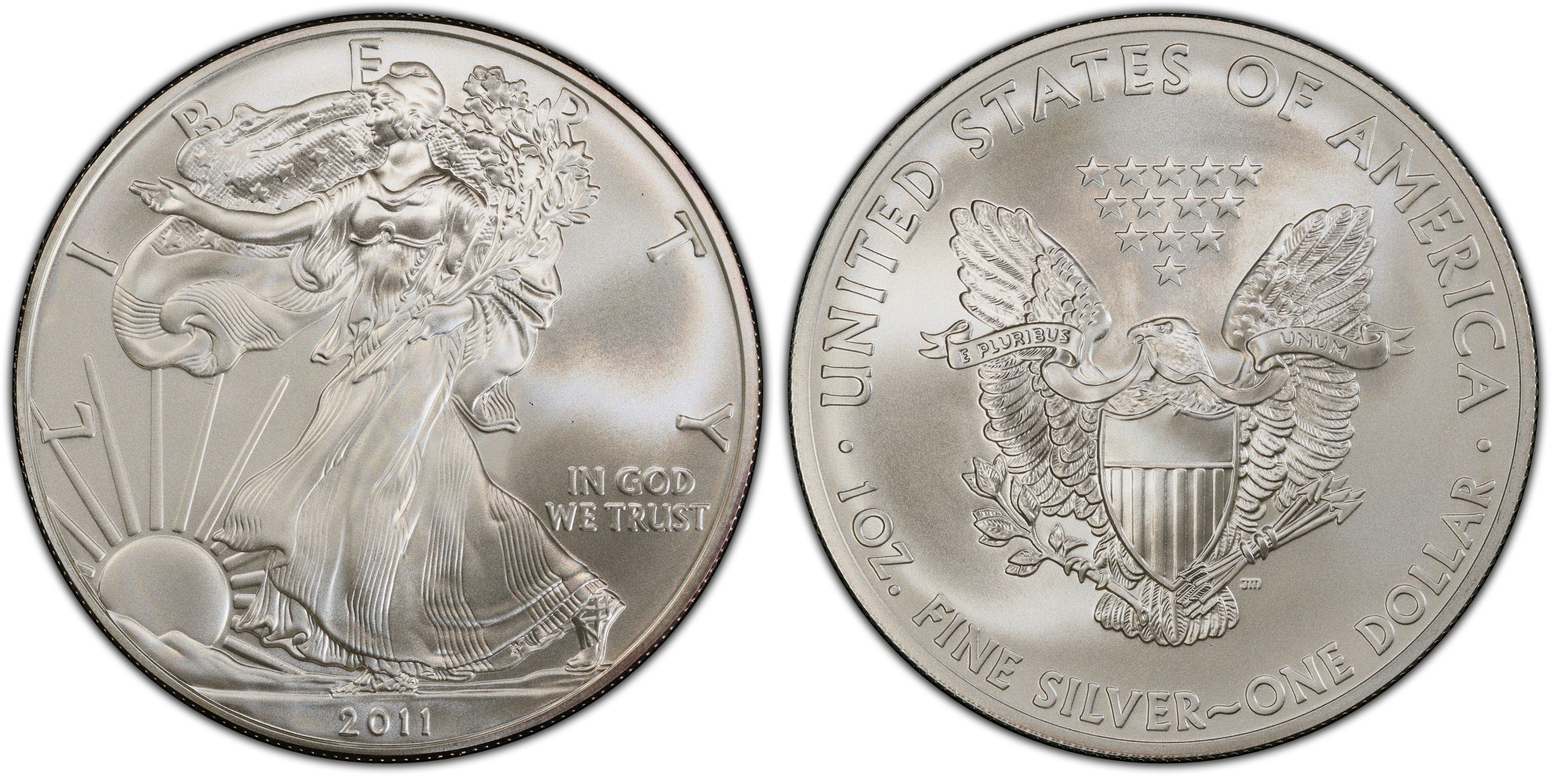 2011 $1 Silver Eagle 25th Anniversary Set (Regular Strike) Silver