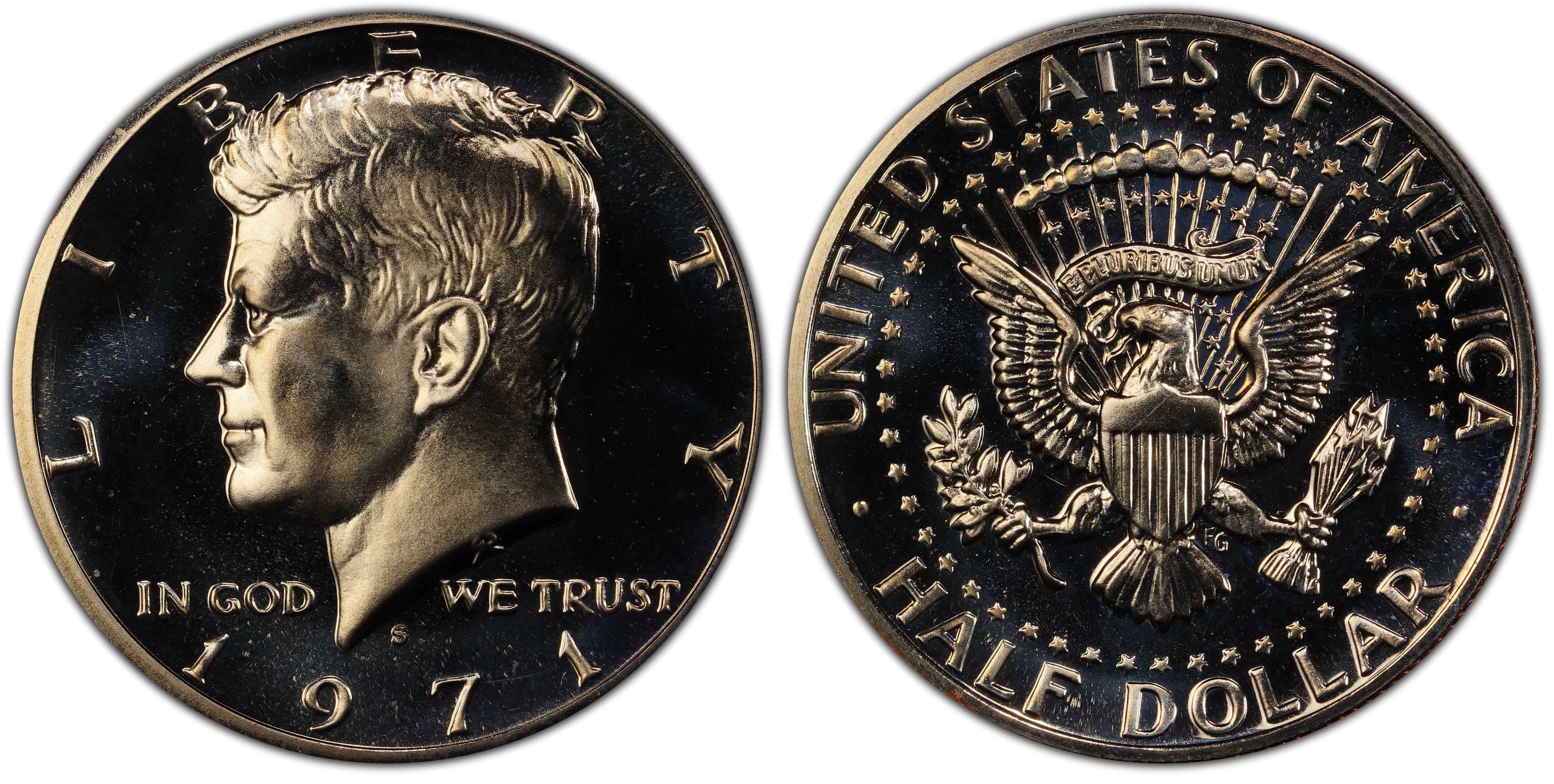 1971 S 50C Proof Kennedy Half Dollar PCGS CoinFacts