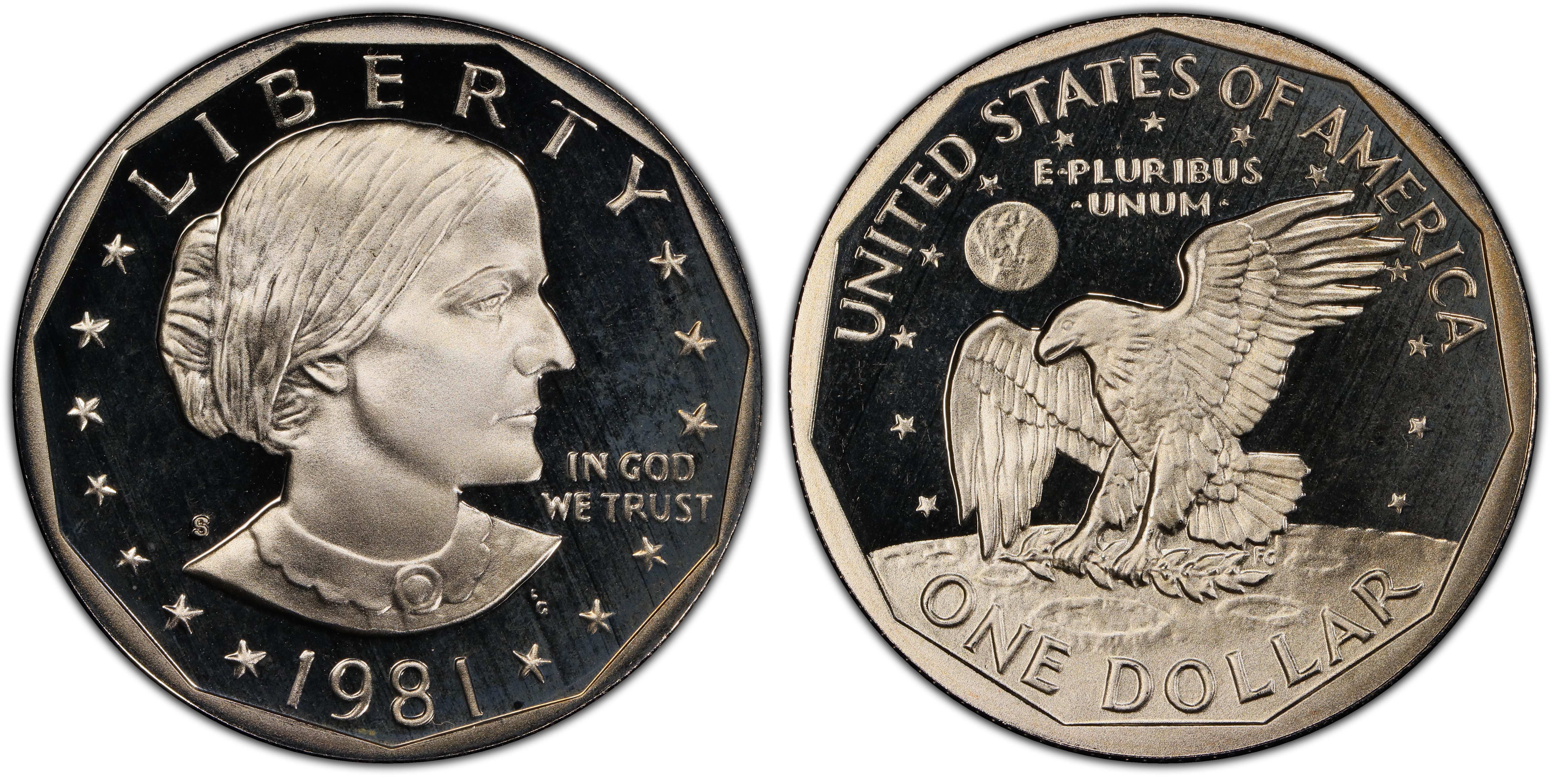 1981-S SBA$1 Type 2, DCAM (Proof) Susan B. Anthony Dollar - PCGS