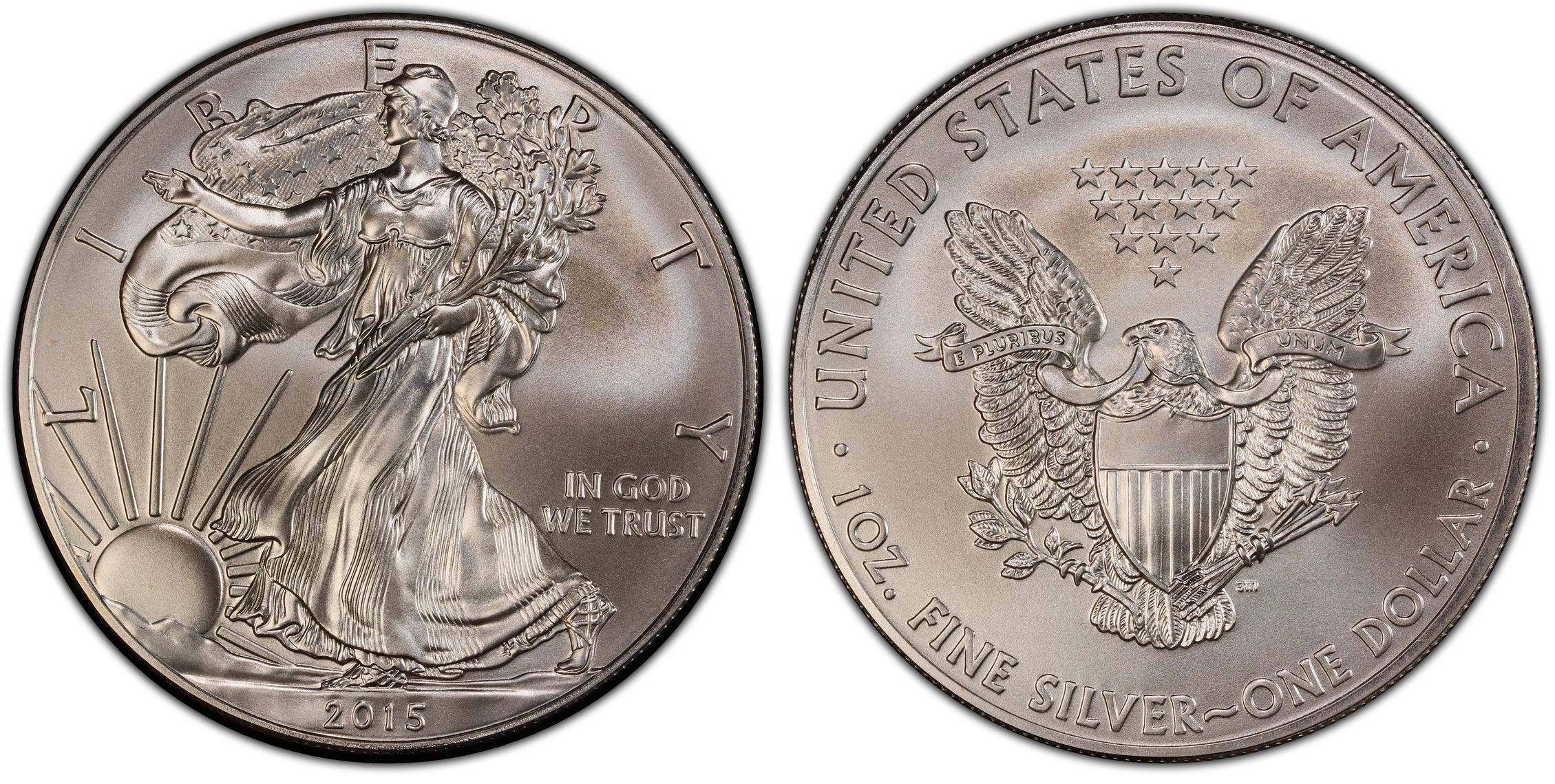 2015 1 Silver Eagle Regular Strike Silver Eagles PCGS CoinFacts