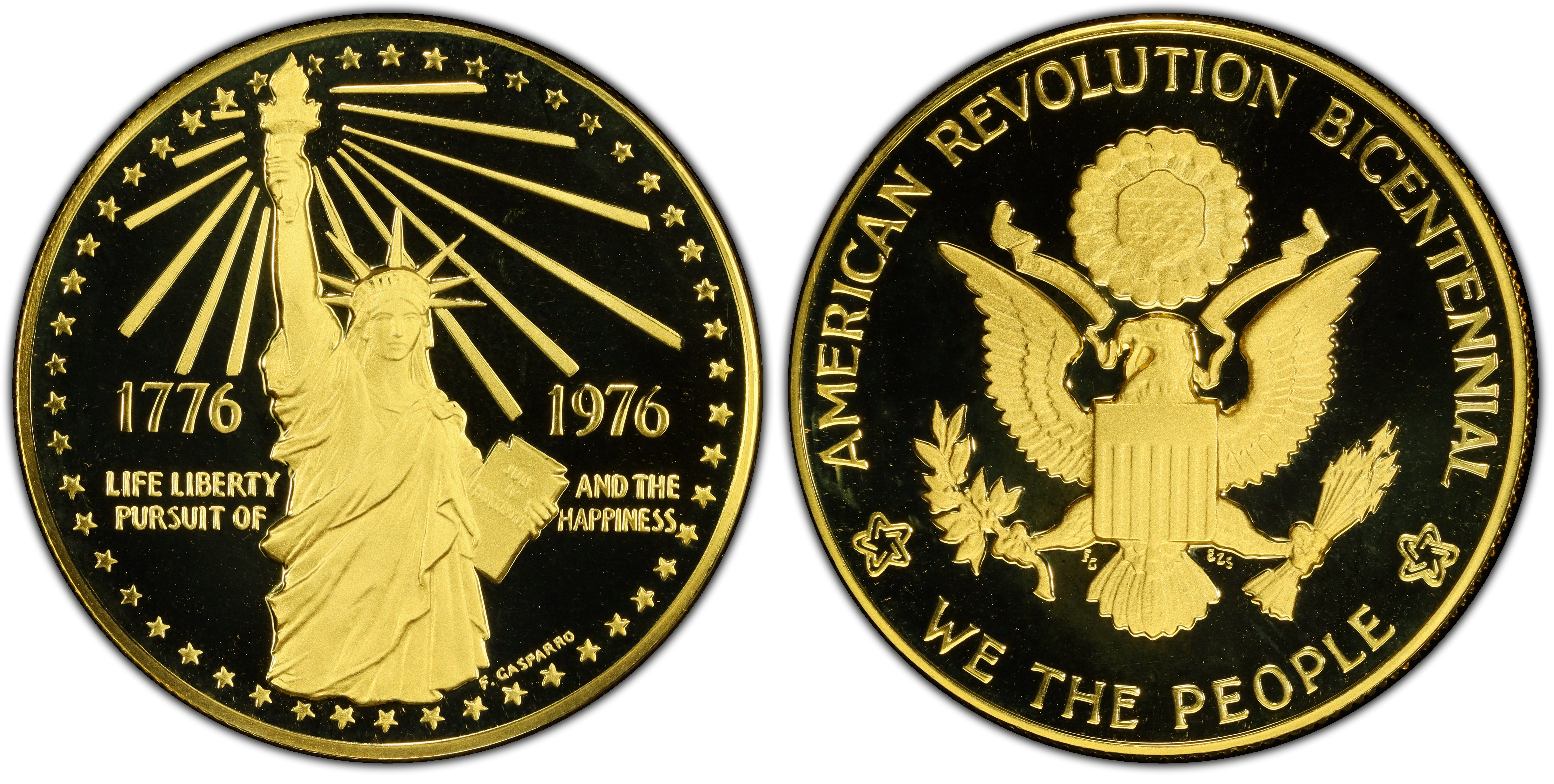 1976 AV Medal American Revolution 33mm DCAM Proof U.S. Mint