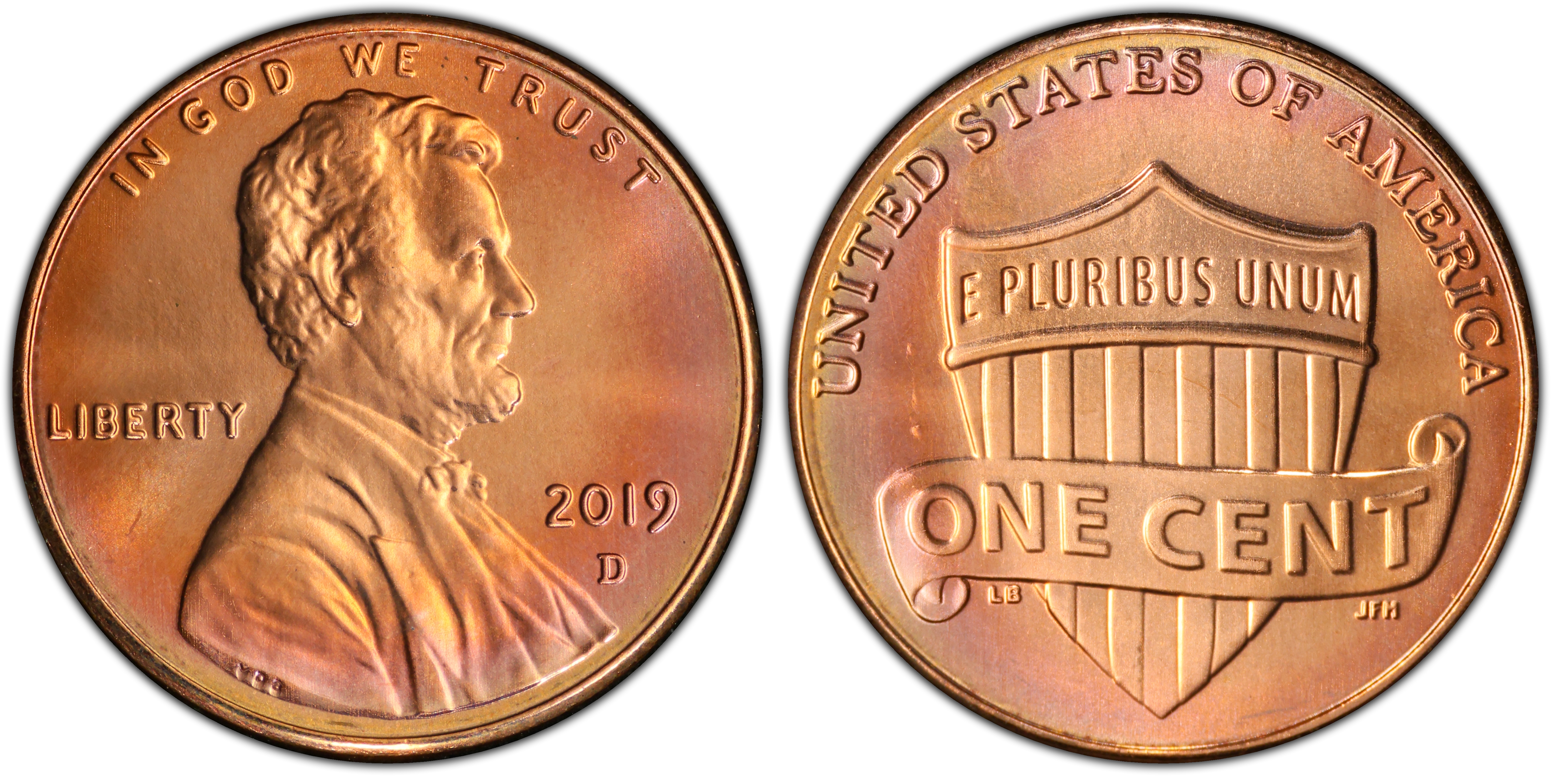 2019-P PCGS MS67RD newest Lincoln Shield Cent Business Strike 1C