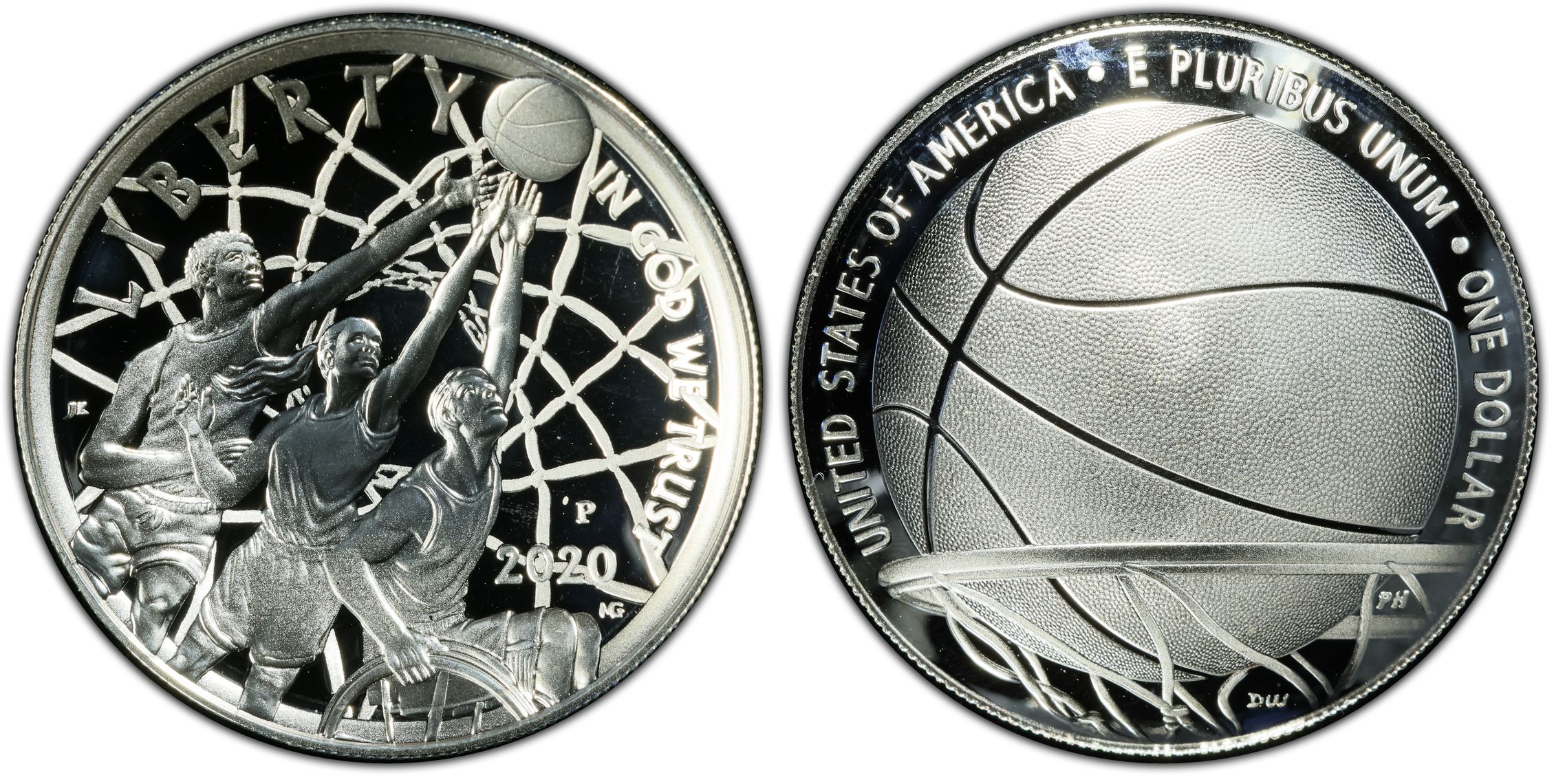 2020-P $1 Basketball Hall of Fame, DCAM (Proof) Modern Silver and Clad  Commemoratives - PCGS CoinFacts