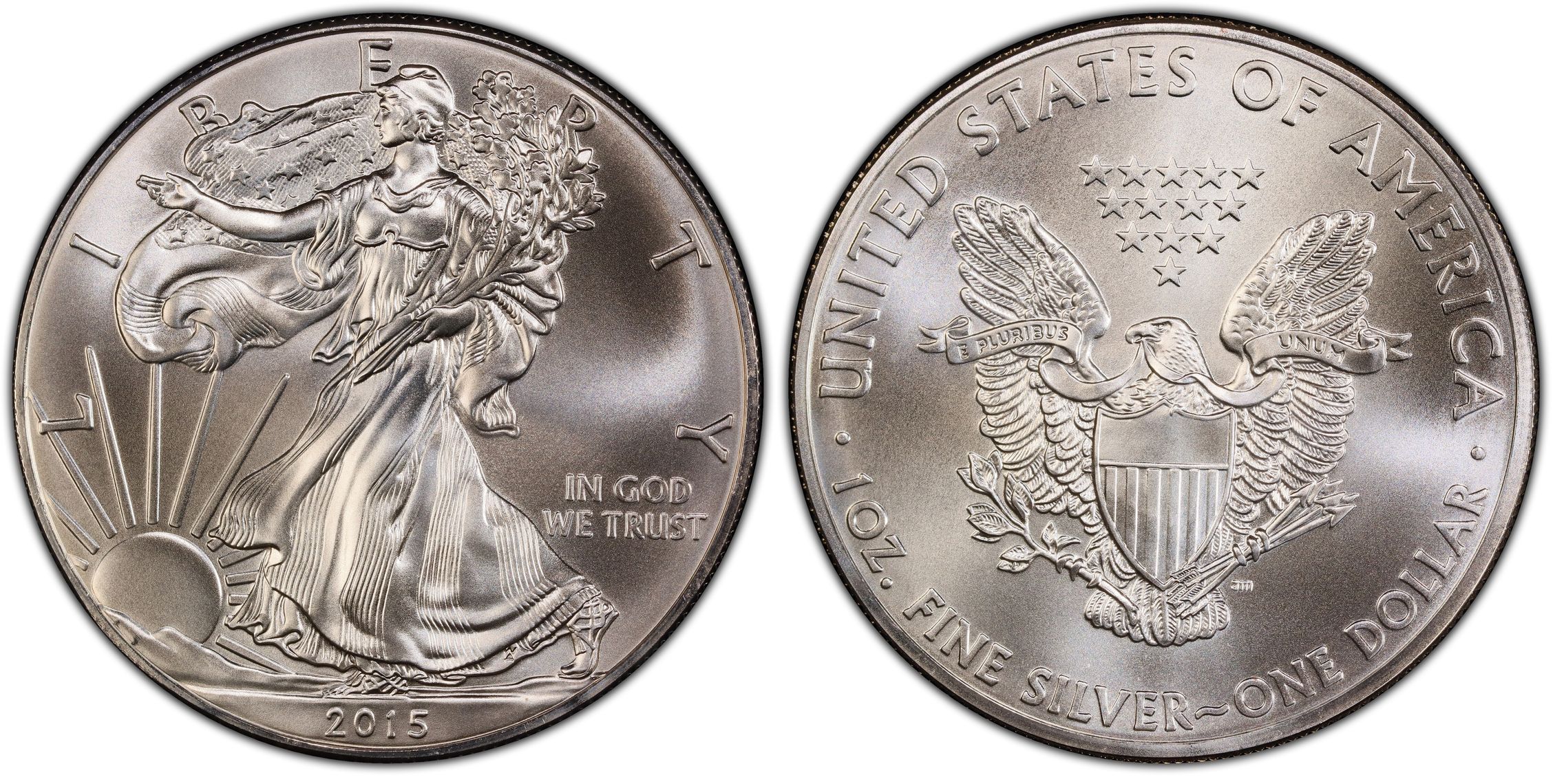 2015 1 Silver Eagle Regular Strike Silver Eagles PCGS CoinFacts