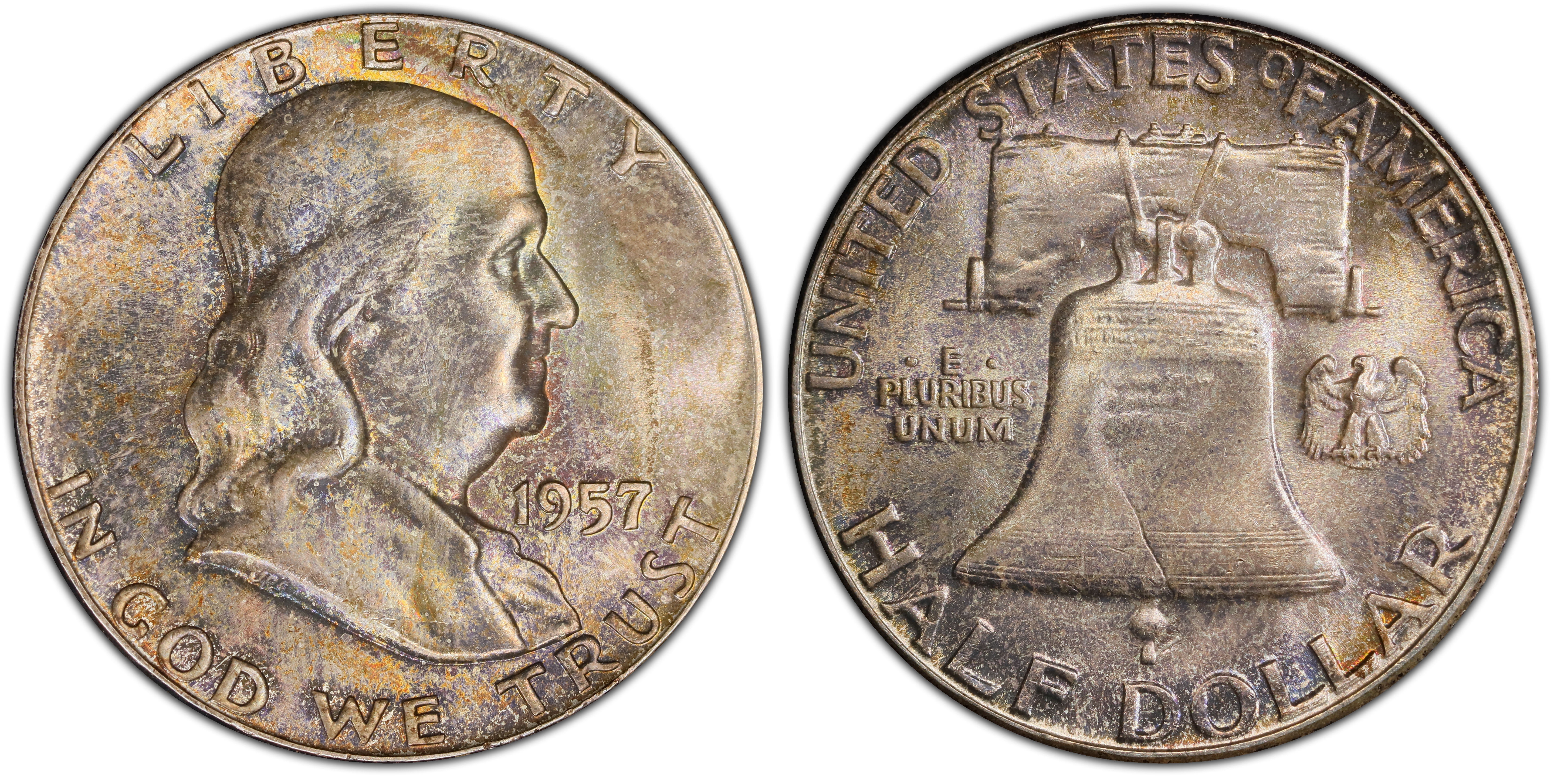 1957 50C (Regular Strike) Franklin Half Dollar - PCGS CoinFacts