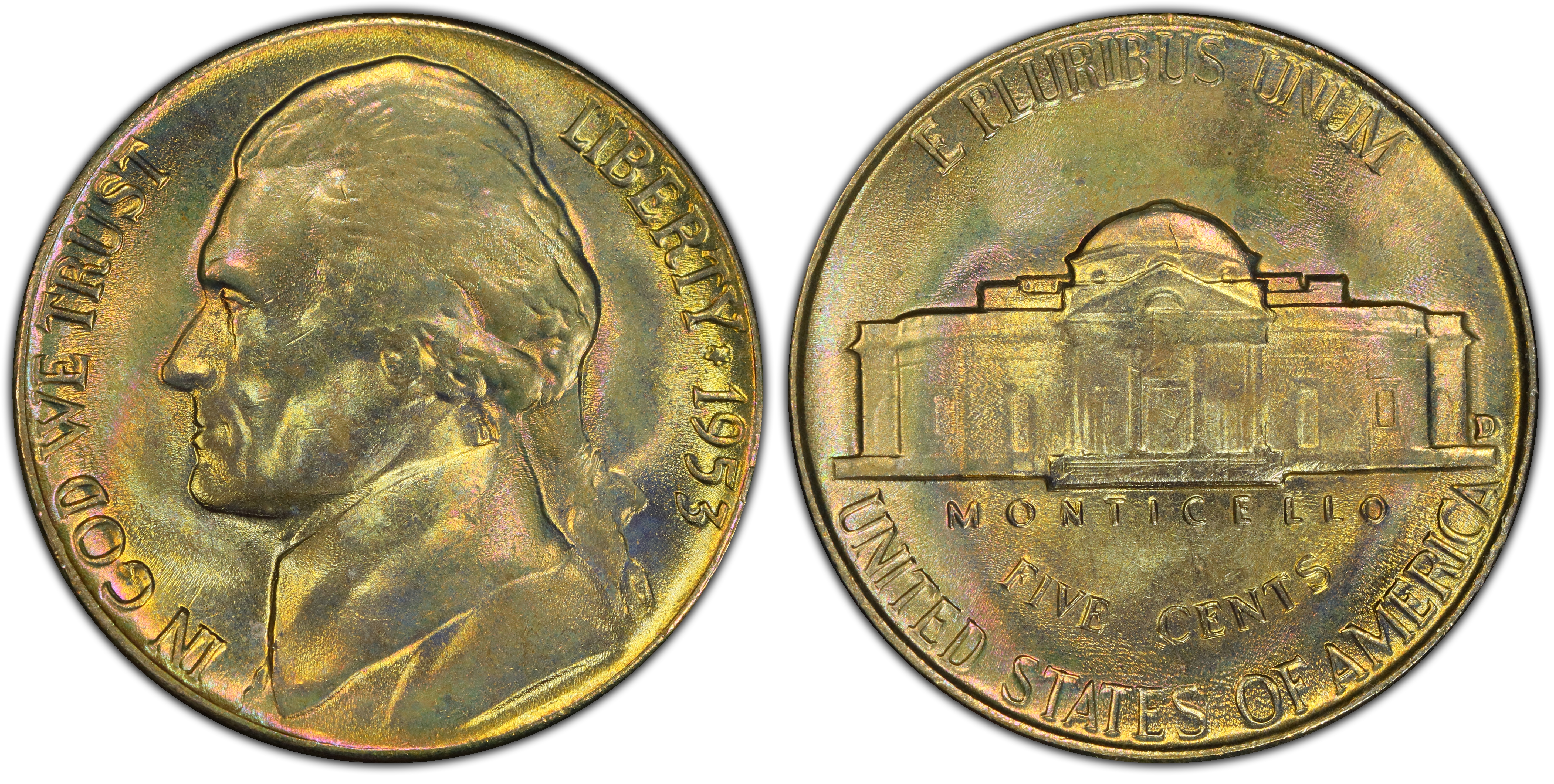 1953-D 5C (Regular Strike) Jefferson Nickel - PCGS CoinFacts