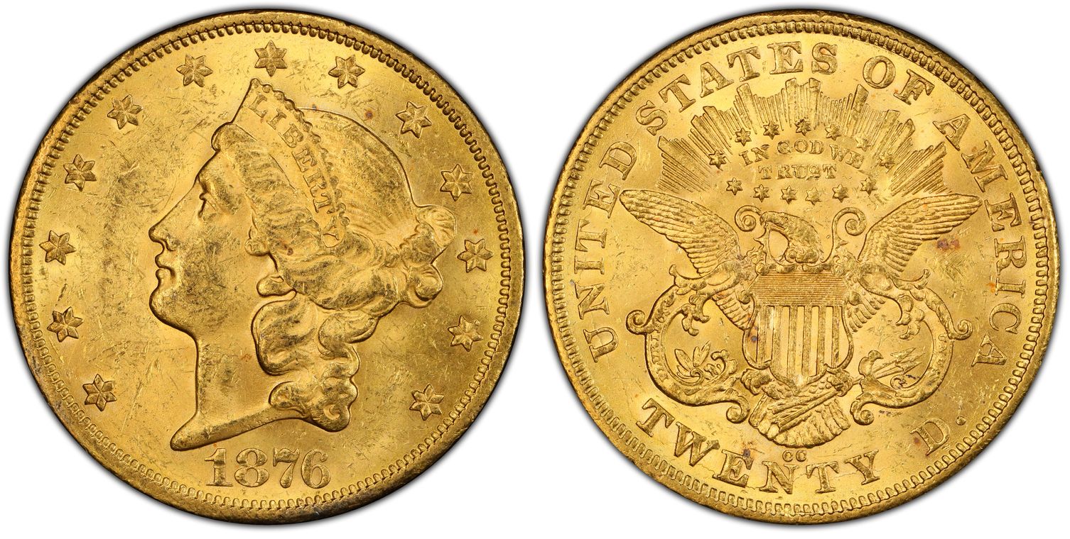1876-CC $20 (Regular Strike) Liberty Head $20 - PCGS CoinFacts