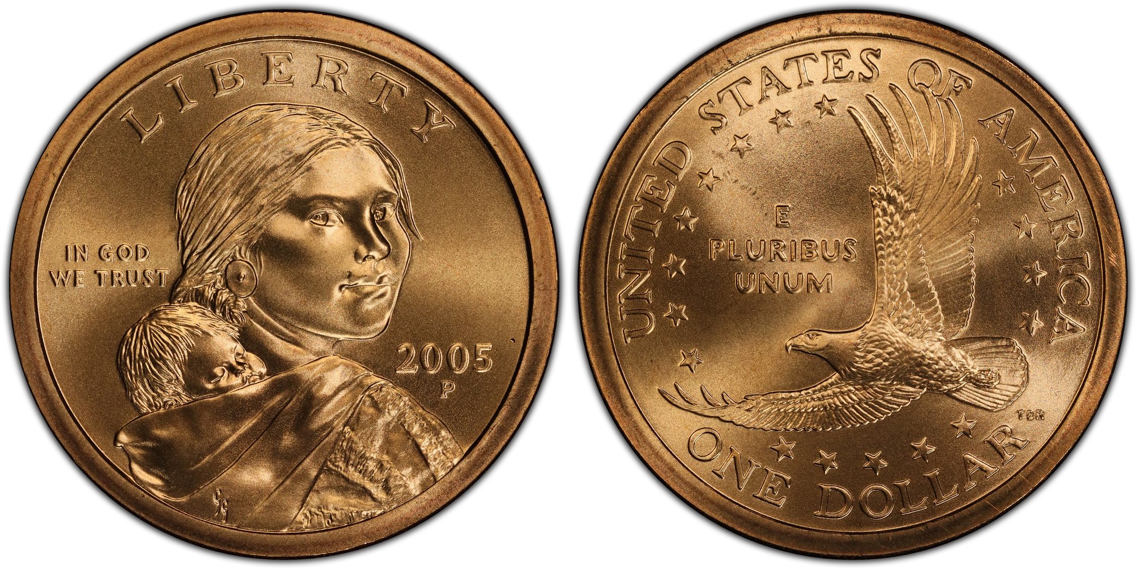 2005 P SAC 1 Satin Finish Special Strike Sacagawea Dollar PCGS