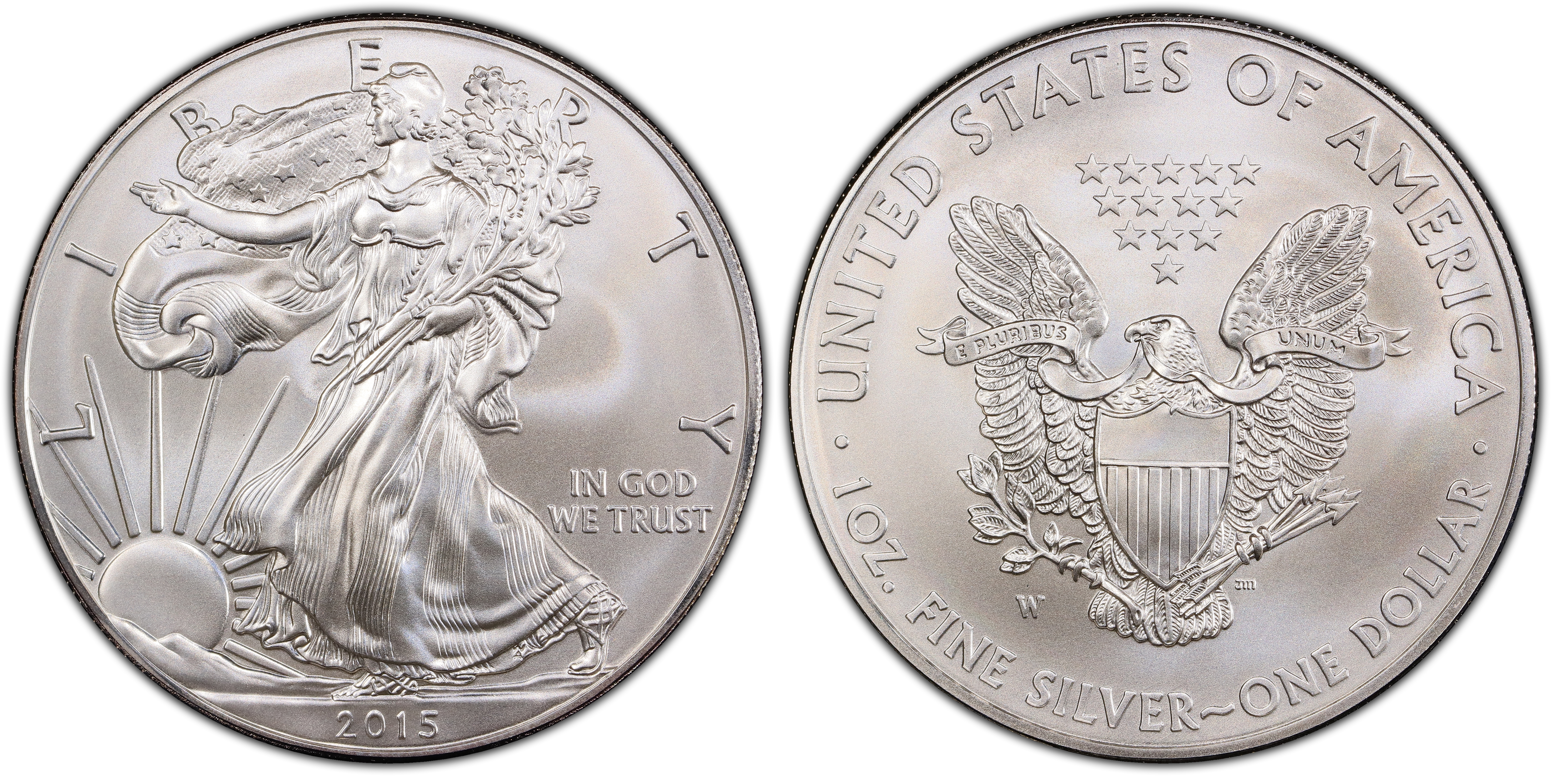 2015 W 1 Burnished Silver Eagle Special Strike Silver Eagles