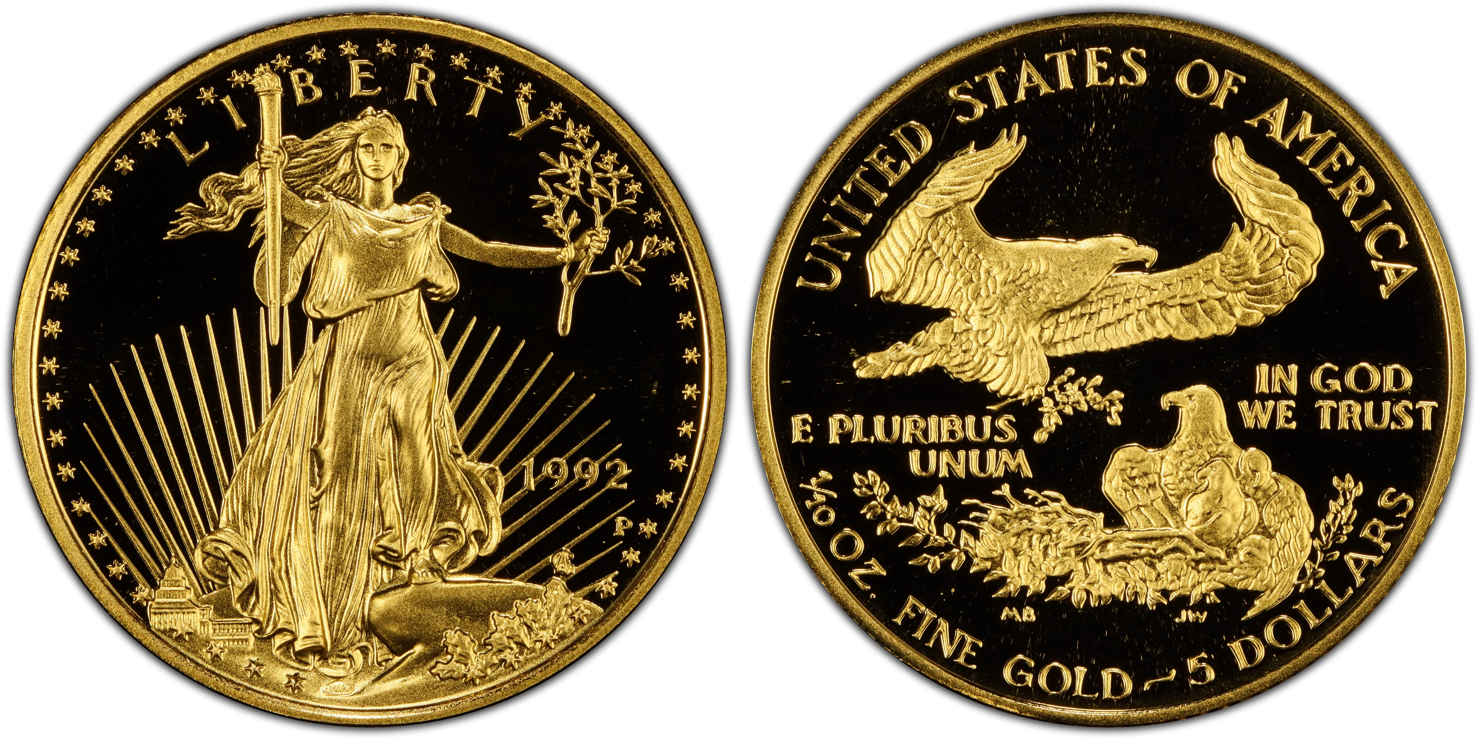 1992-P $5 Gold Eagle, DCAM (Proof) Gold Eagles - PCGS CoinFacts