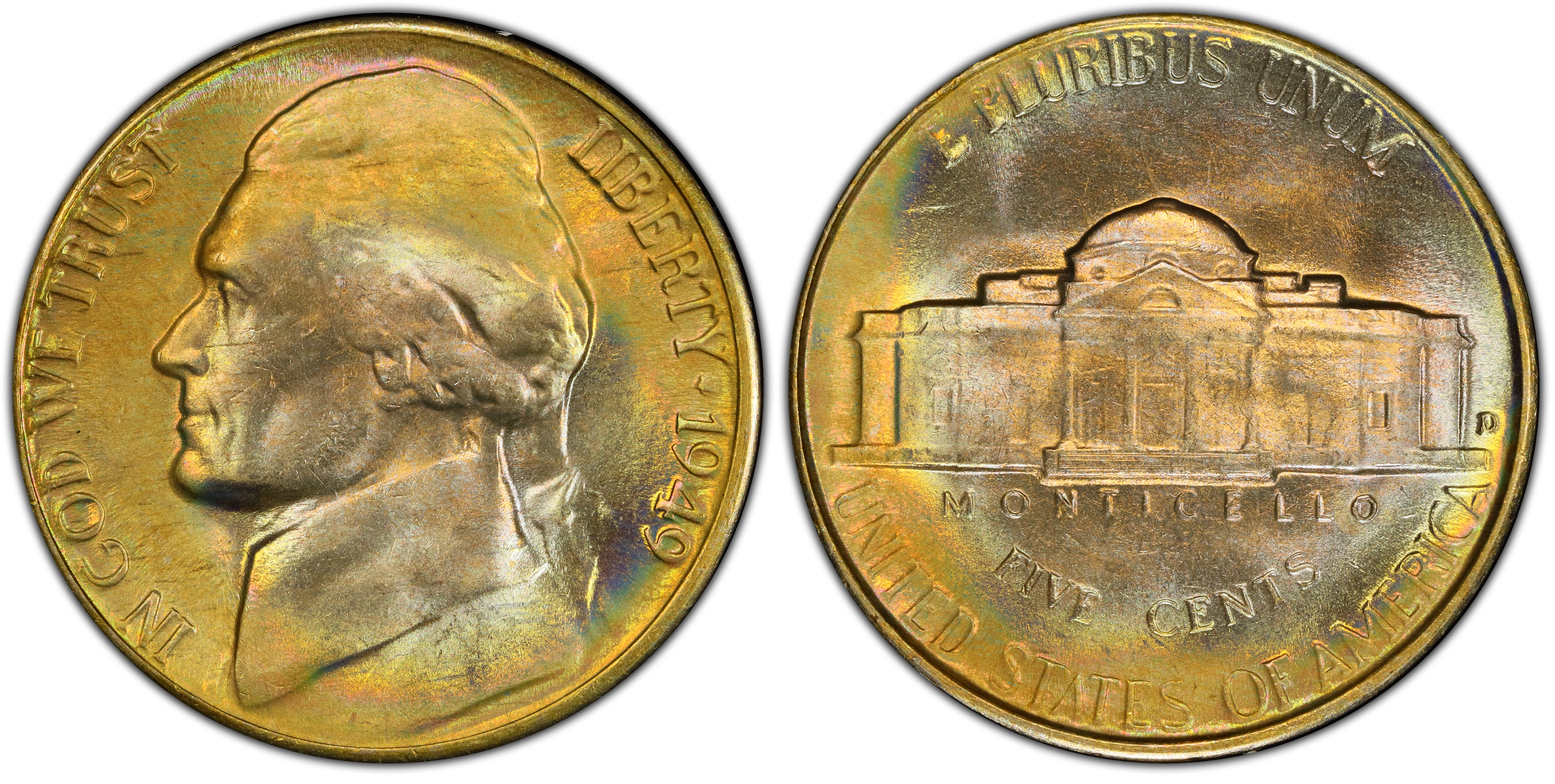 1949-D 5C (Regular Strike) Jefferson Nickel - PCGS CoinFacts