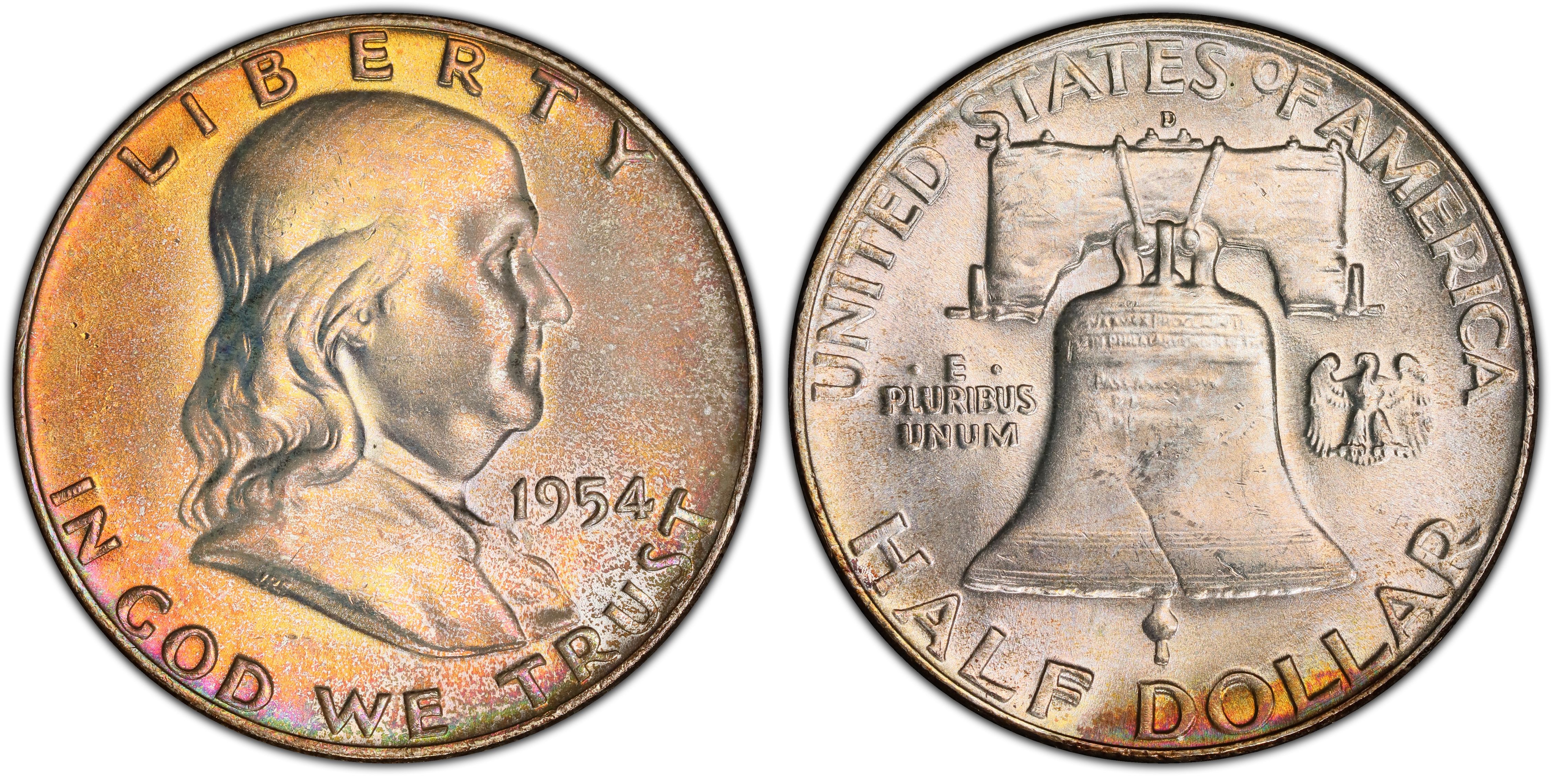 1954-D 50C (Regular Strike) Franklin Half Dollar - PCGS CoinFacts