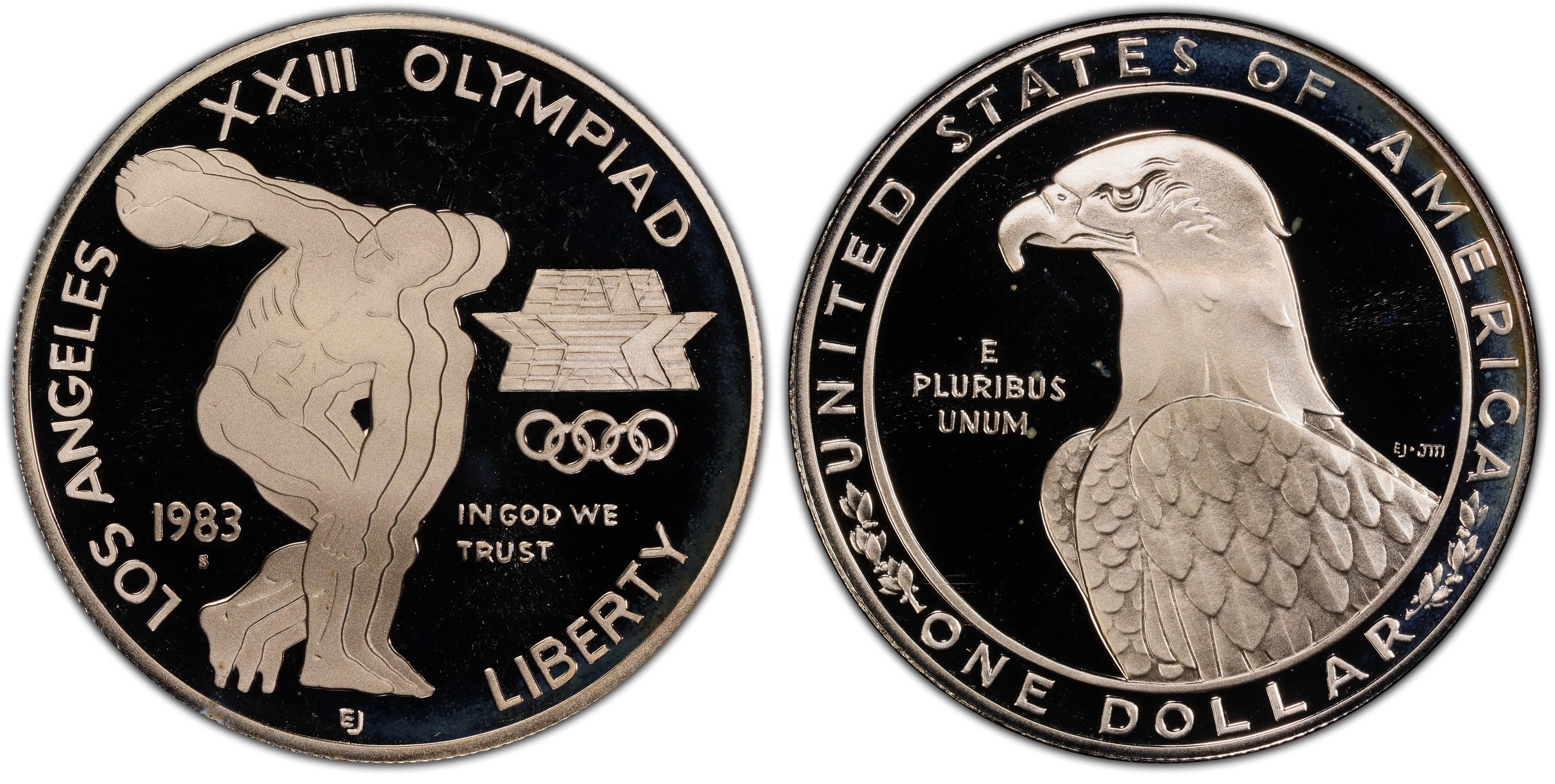 1983 S 1 Olympic DCAM Proof Modern Silver and Clad