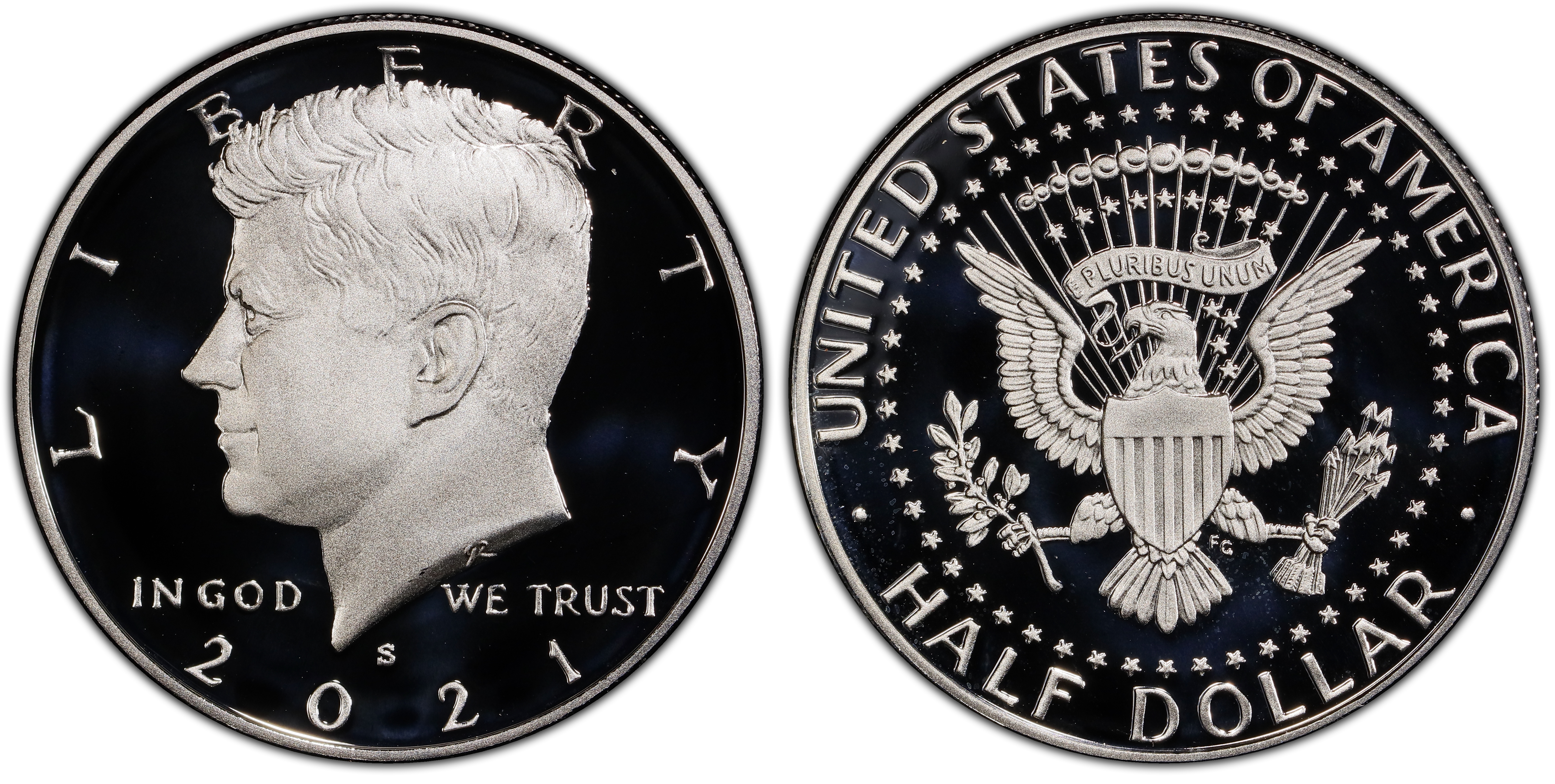 2021-S 50C Silver, DCAM (Proof) Kennedy Half Dollar - PCGS CoinFacts