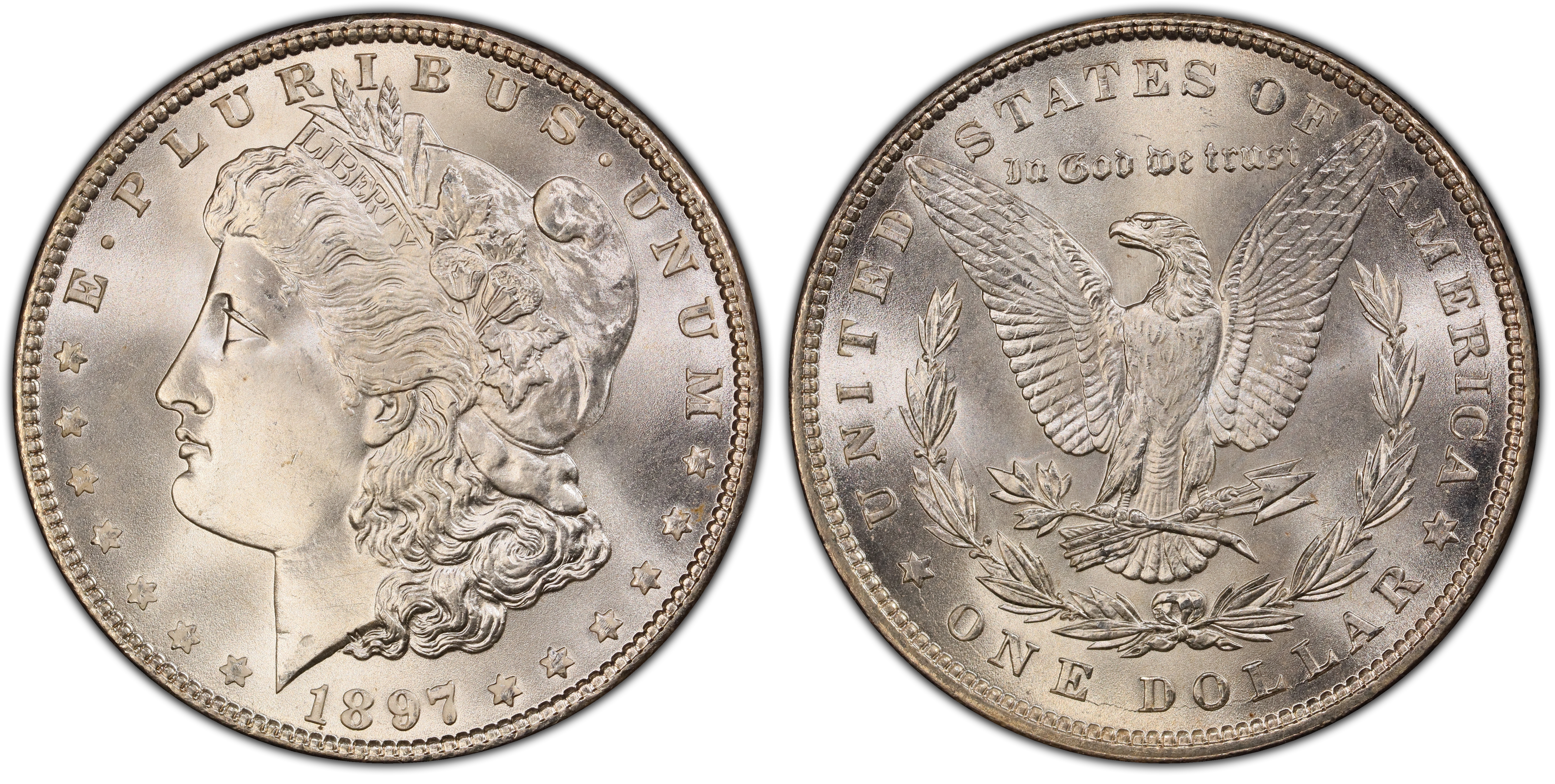 1897 1 Regular Strike Morgan Dollar PCGS CoinFacts