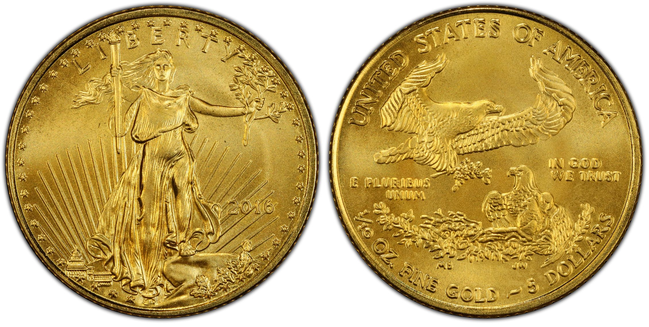 2016 5 Gold Eagle 30th Anniversary Regular Strike Gold Eagles