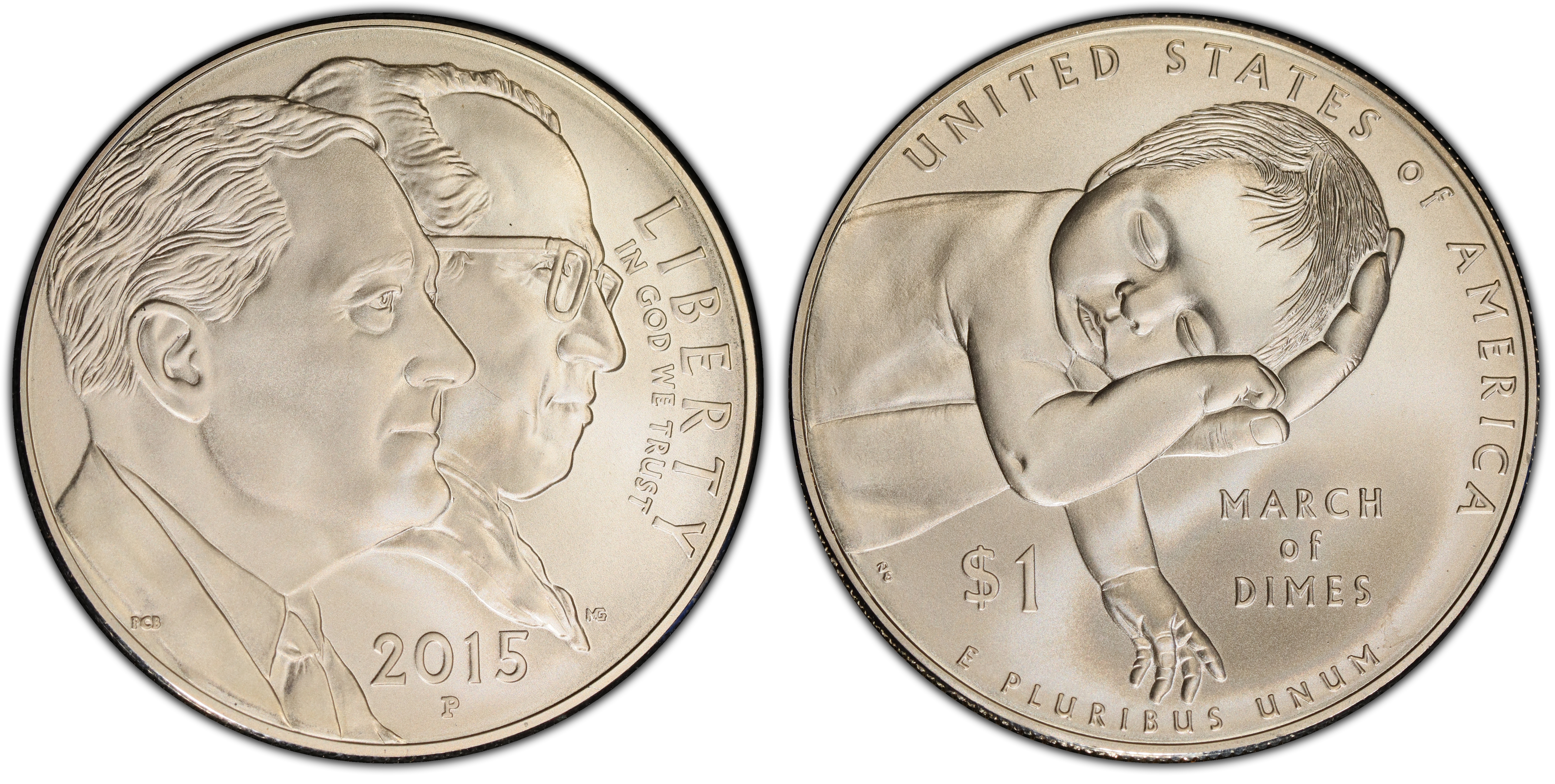 2015-P $1 March of Dimes (Regular Strike) Modern Silver and Clad