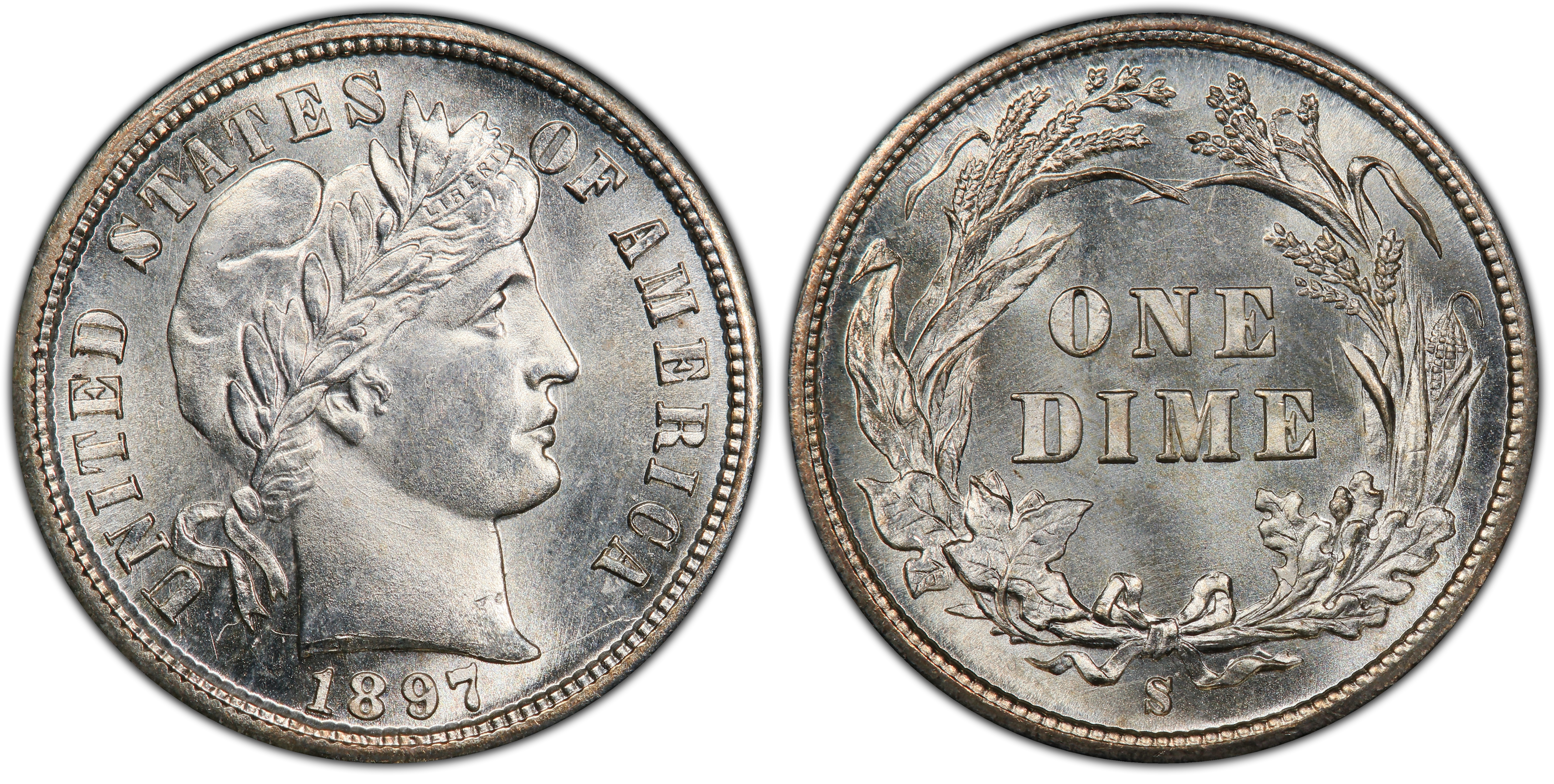 1897-S 10C (Regular Strike) Barber Dime - PCGS CoinFacts