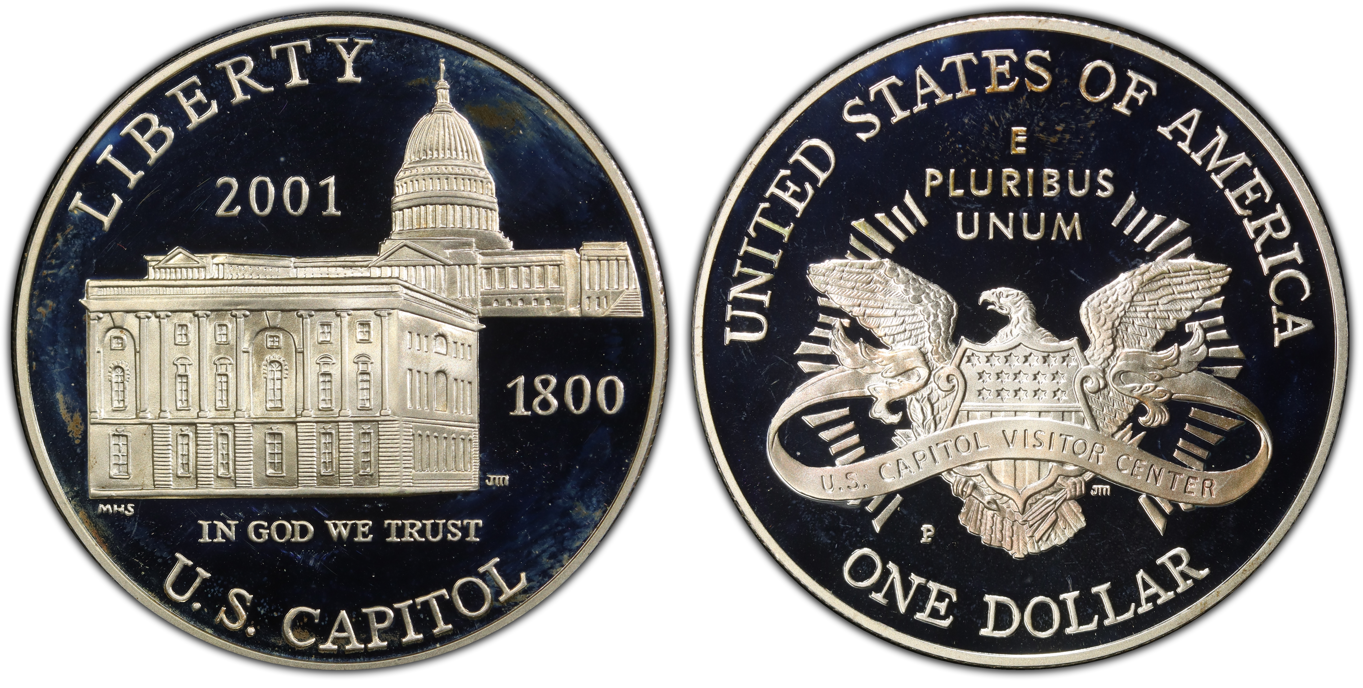 2001-P $1 Capitol Visitor, DCAM (Proof) Modern Silver and Clad  Commemoratives - PCGS CoinFacts