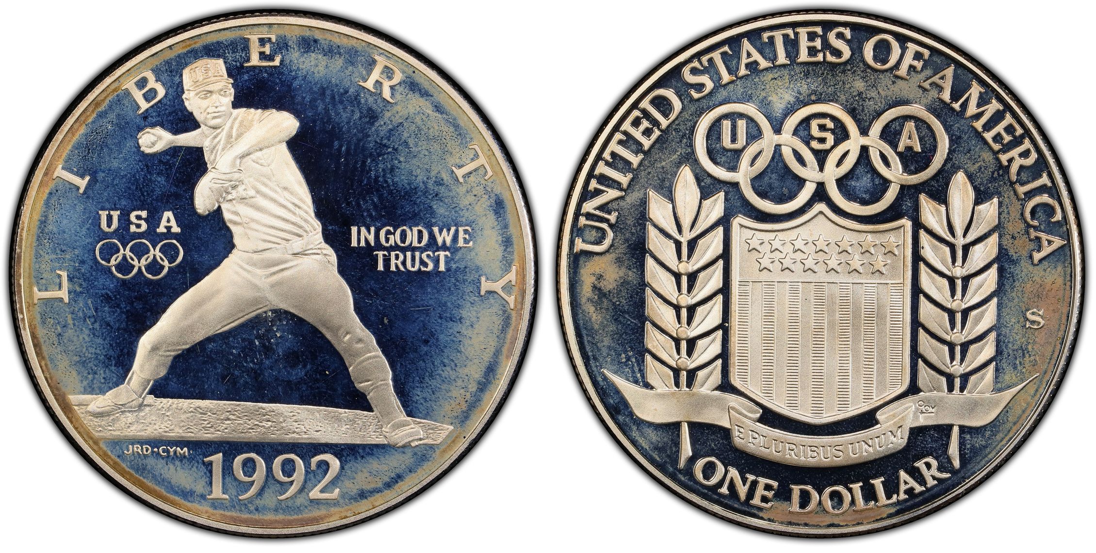 1992 S 1 Olympic DCAM Proof Modern Silver and Clad