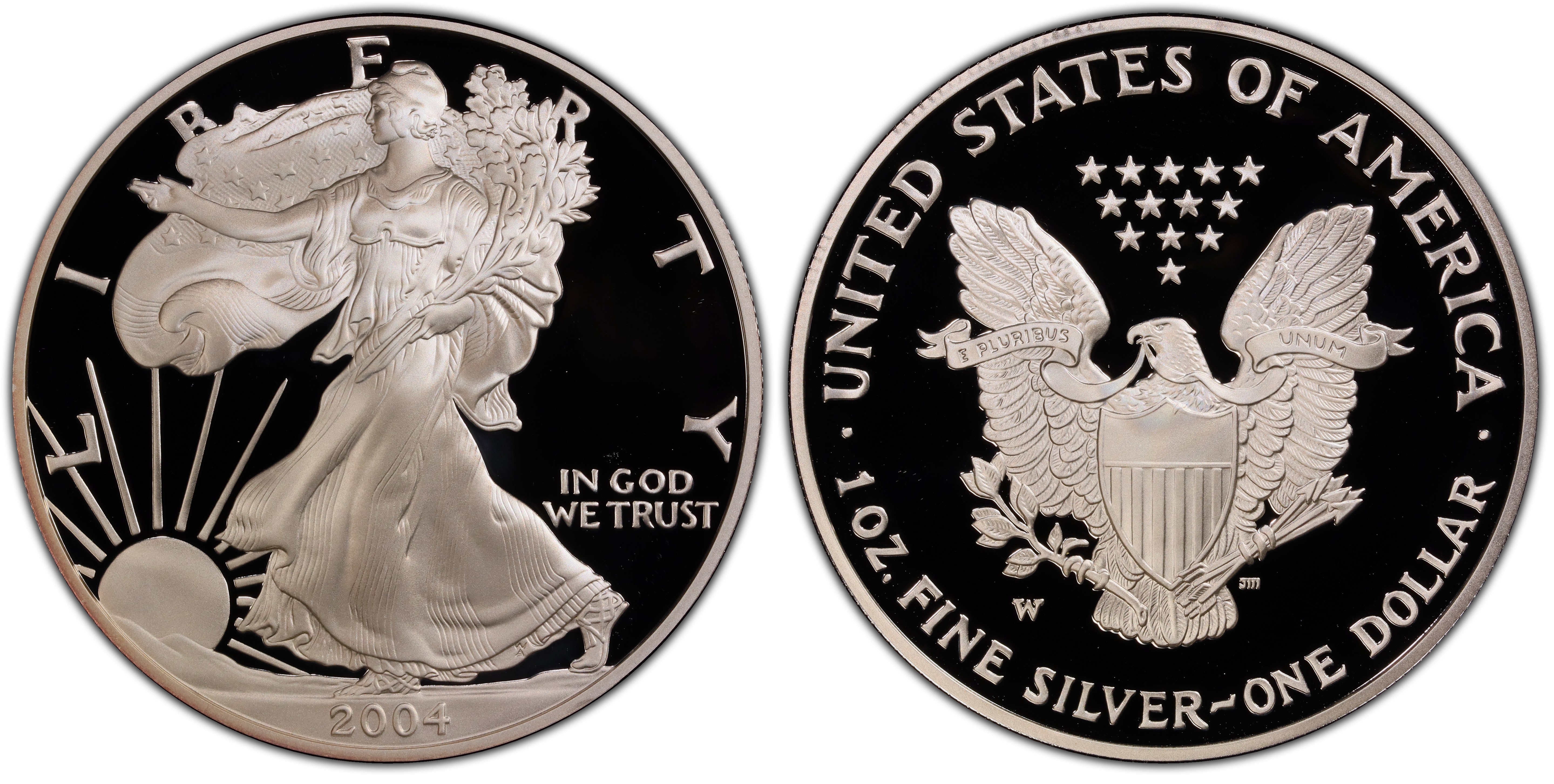 2004-W $1 Silver Eagle, DCAM (Proof) Silver Eagles - PCGS CoinFacts