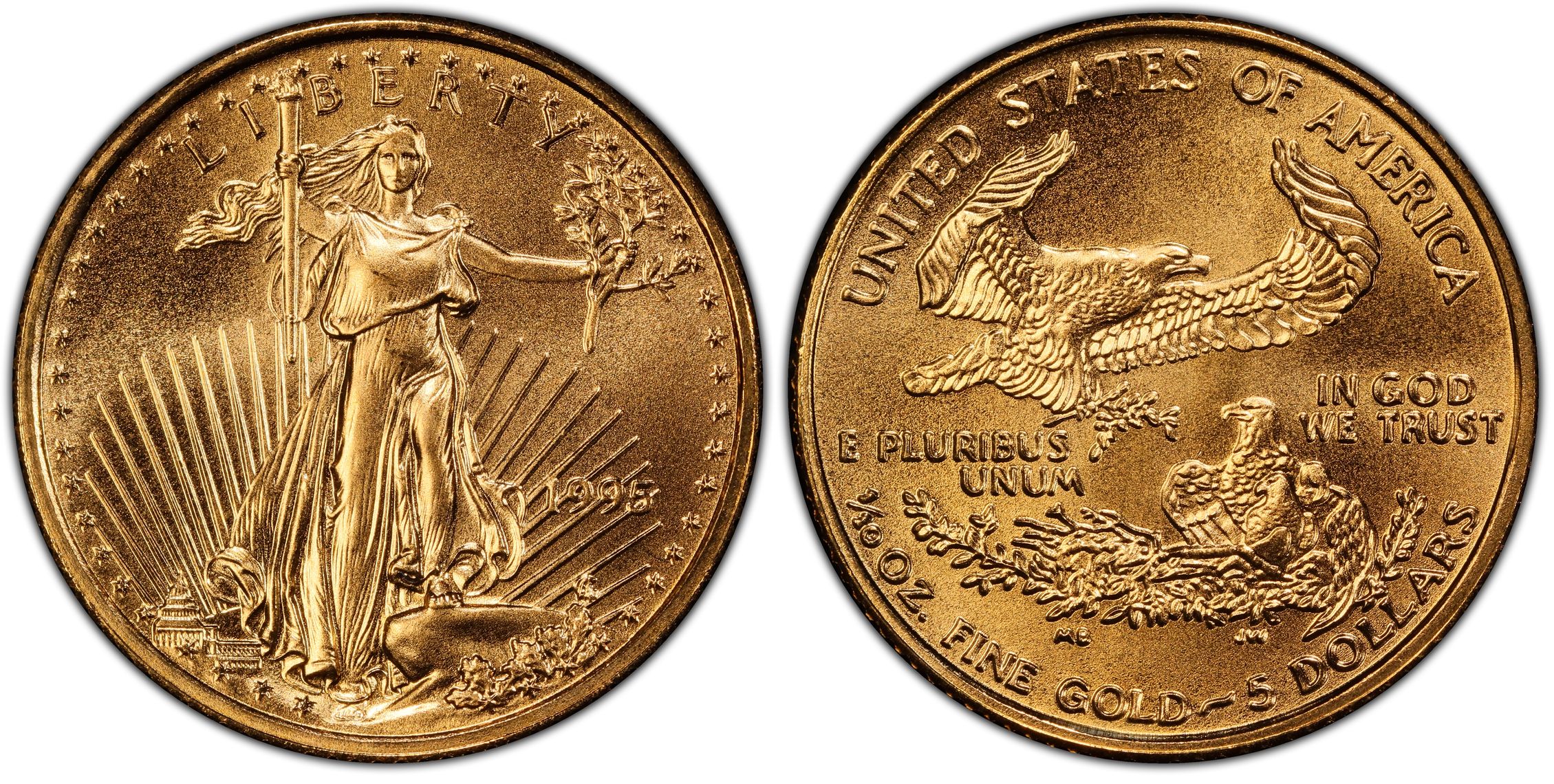 1995 5 Gold Eagle Regular Strike Gold Eagles PCGS CoinFacts