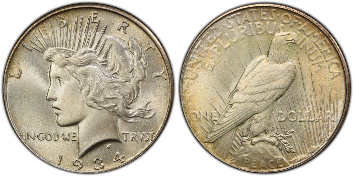 1934 1 Regular Strike Peace Dollar PCGS CoinFacts