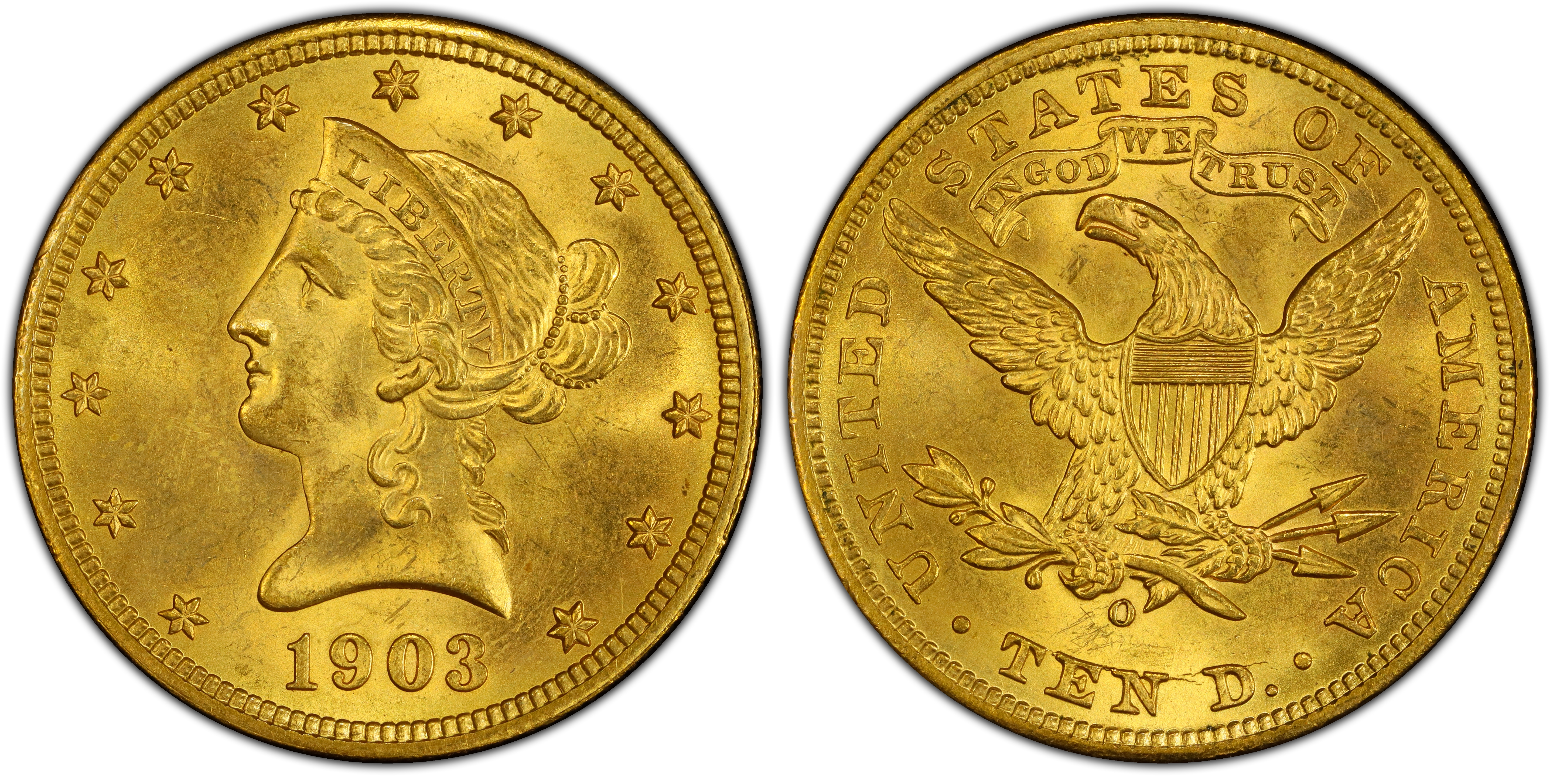 1903-O $10 (Regular Strike) Liberty Head $10 - PCGS CoinFacts
