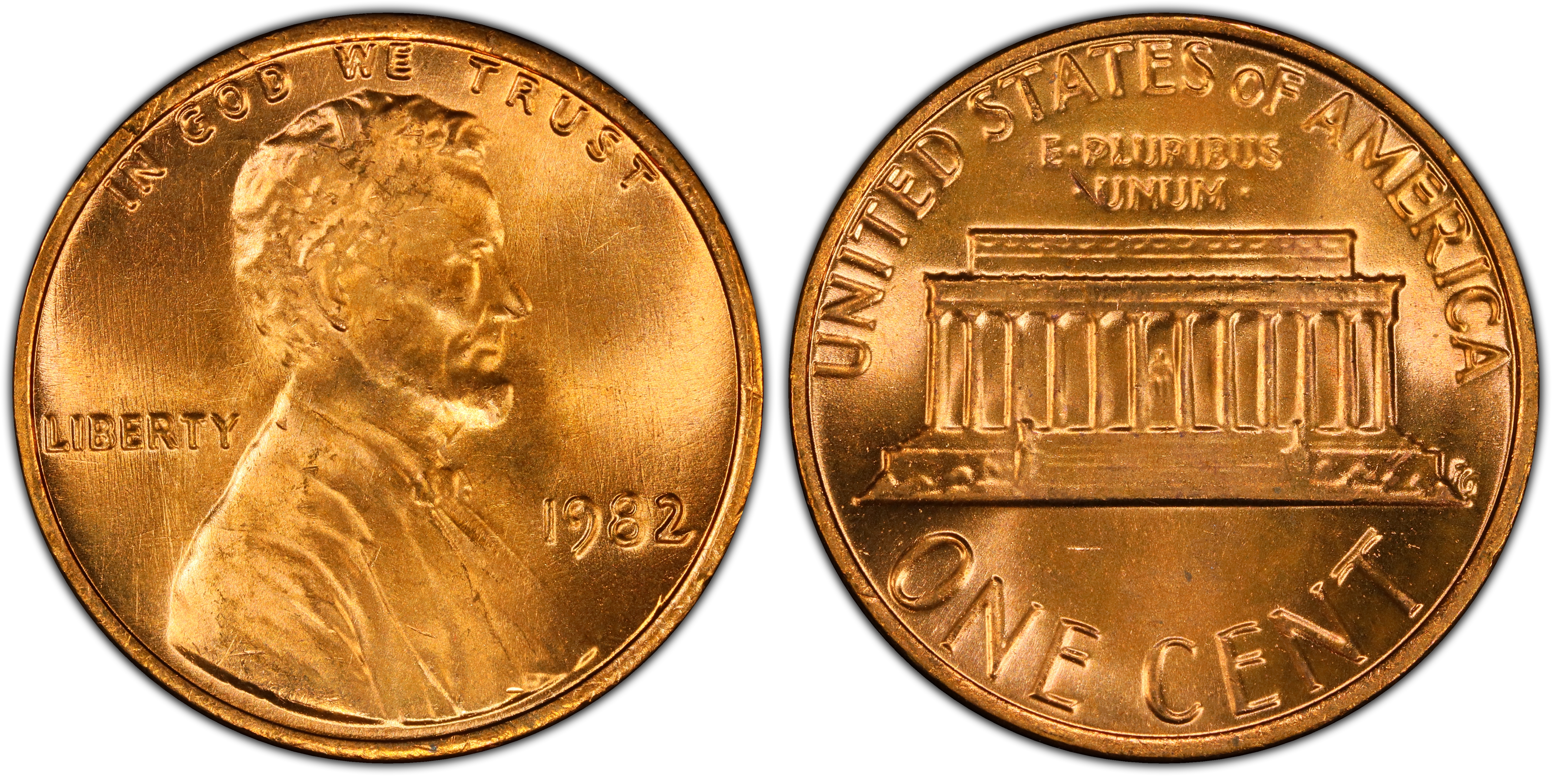 1982 1C Bronze Large Date, RD (Regular Strike) Lincoln Cent (Modern ...