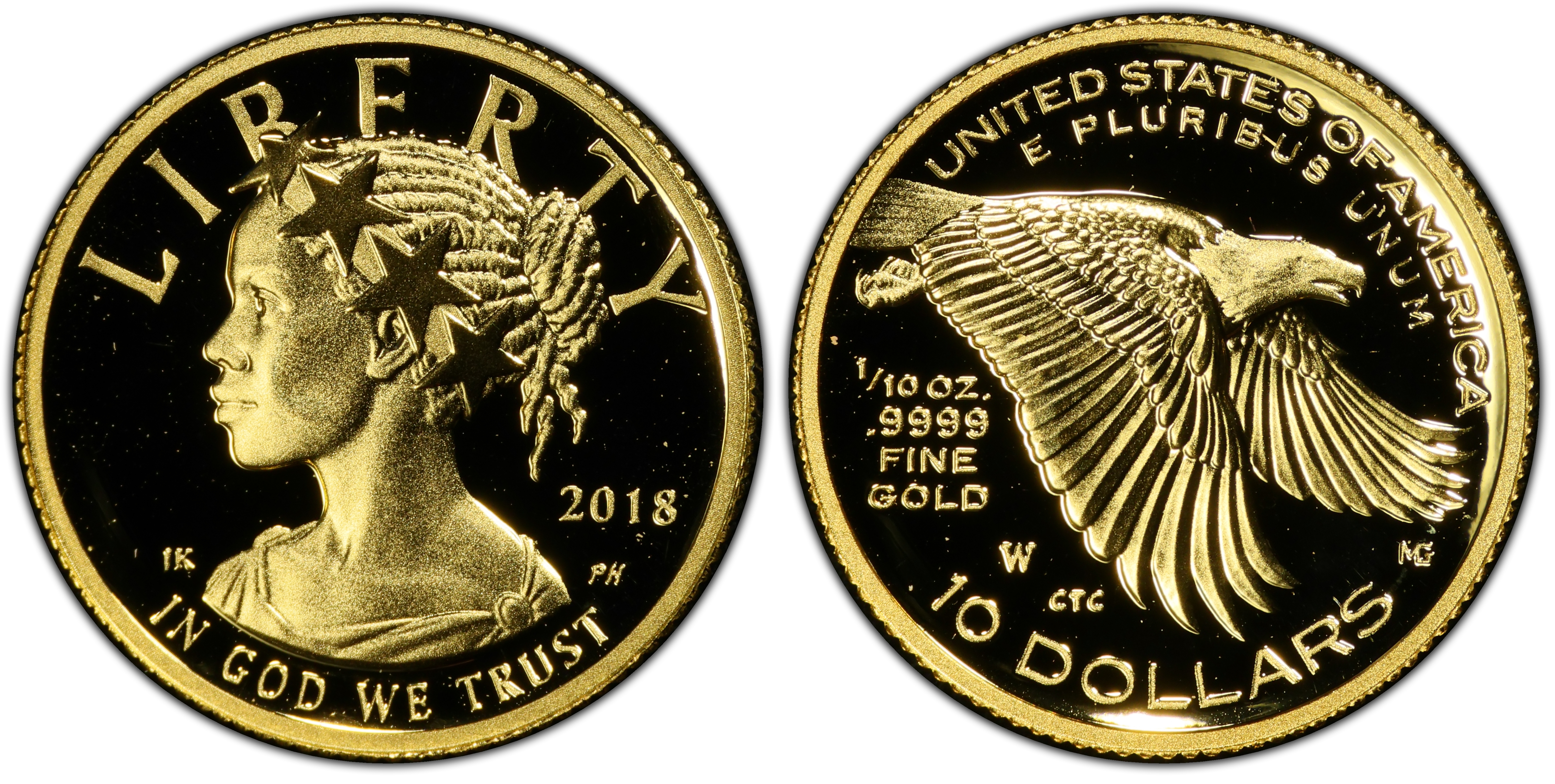 2018 W 10 American Liberty High Relief DCAM Proof American