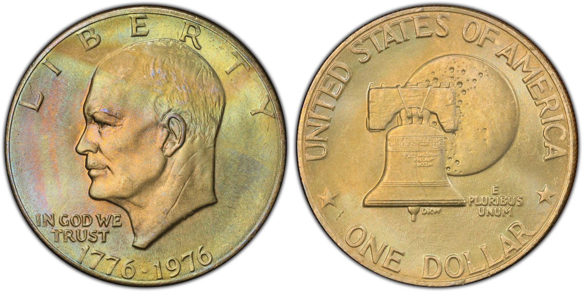 1976 1 Type 2 Regular Strike Ike Dollar PCGS CoinFacts