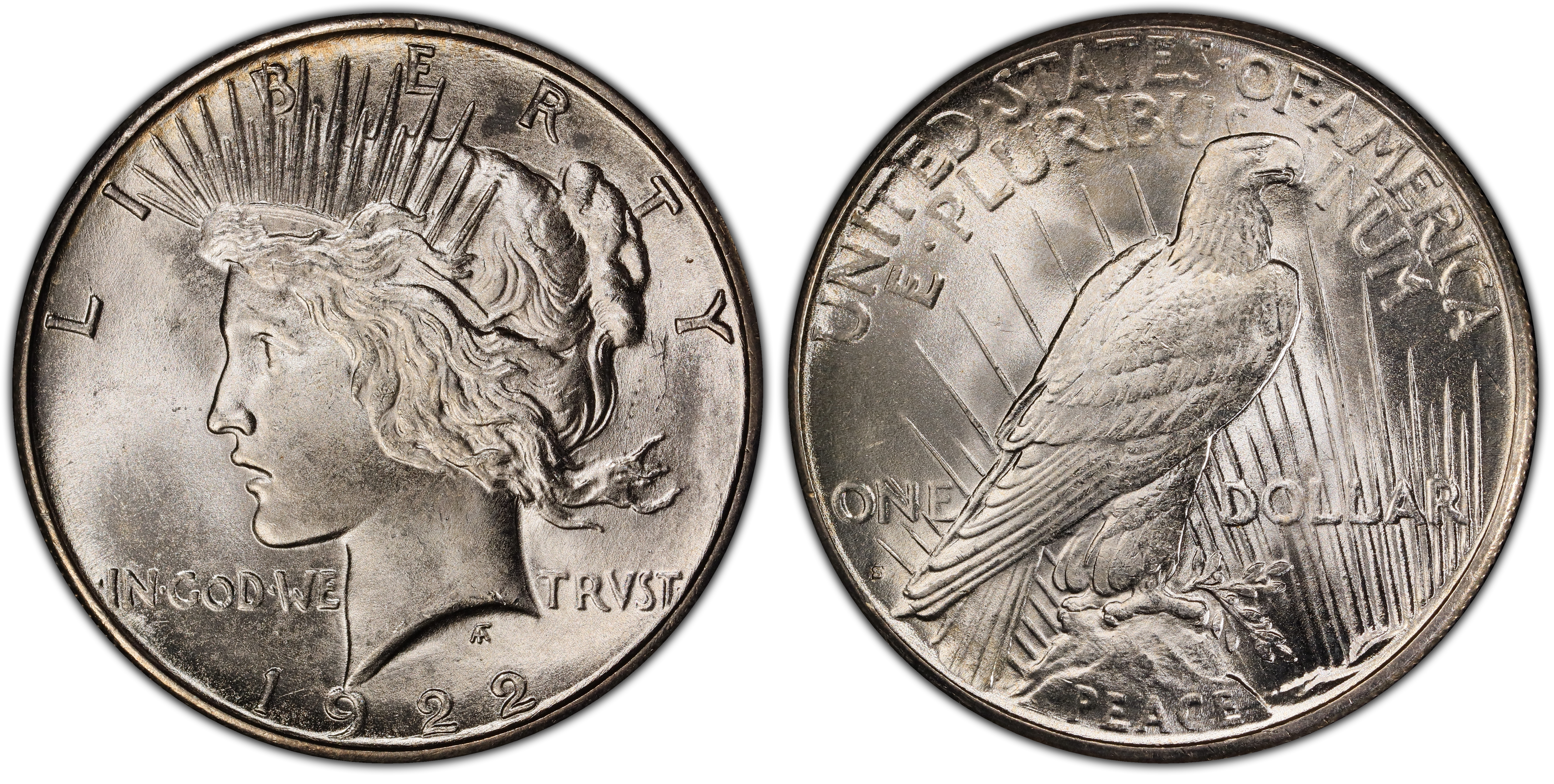 1922-S $1 (Regular Strike) Peace Dollar - PCGS CoinFacts