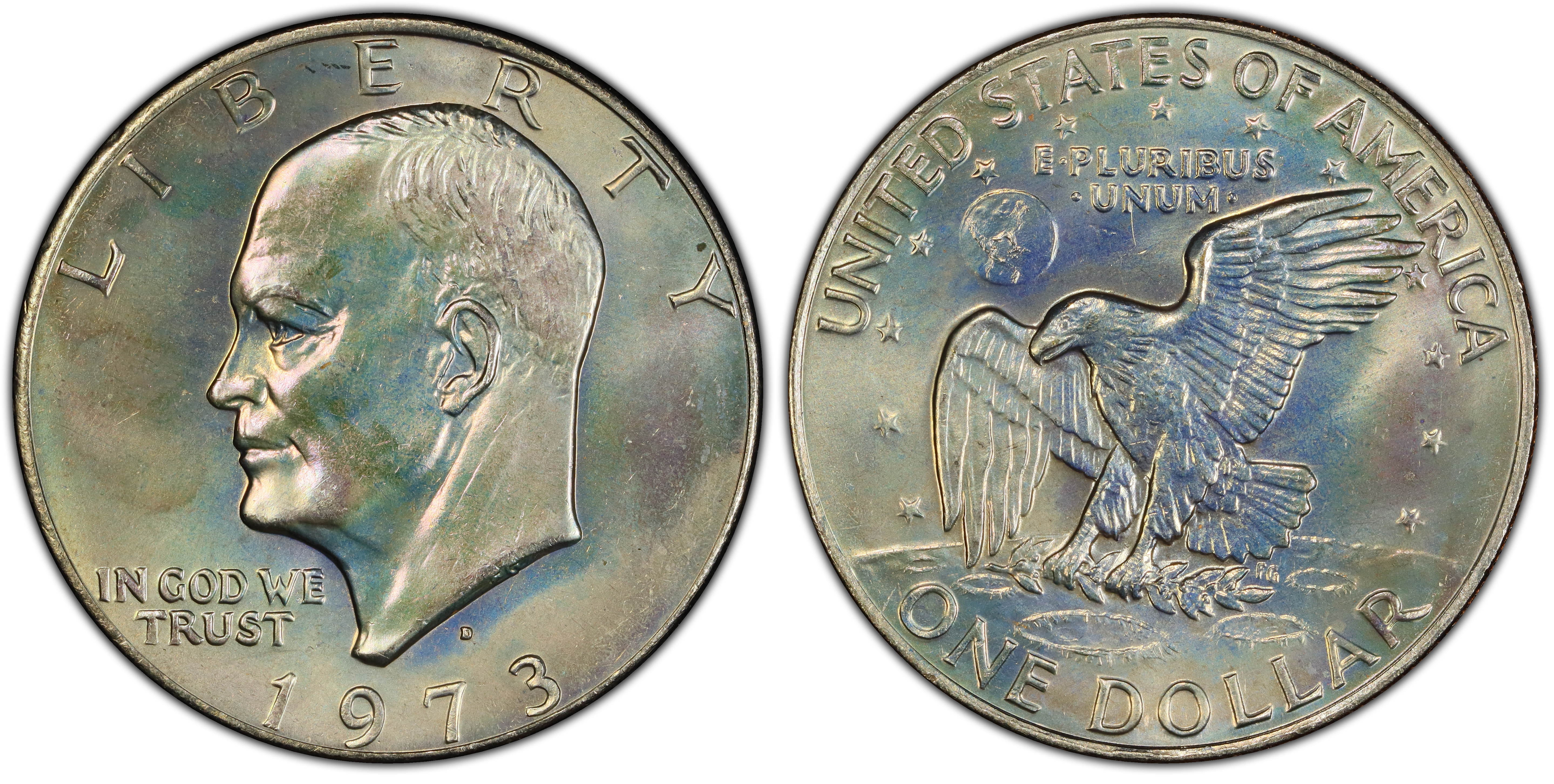 1973 D 1 Regular Strike Ike Dollar PCGS CoinFacts