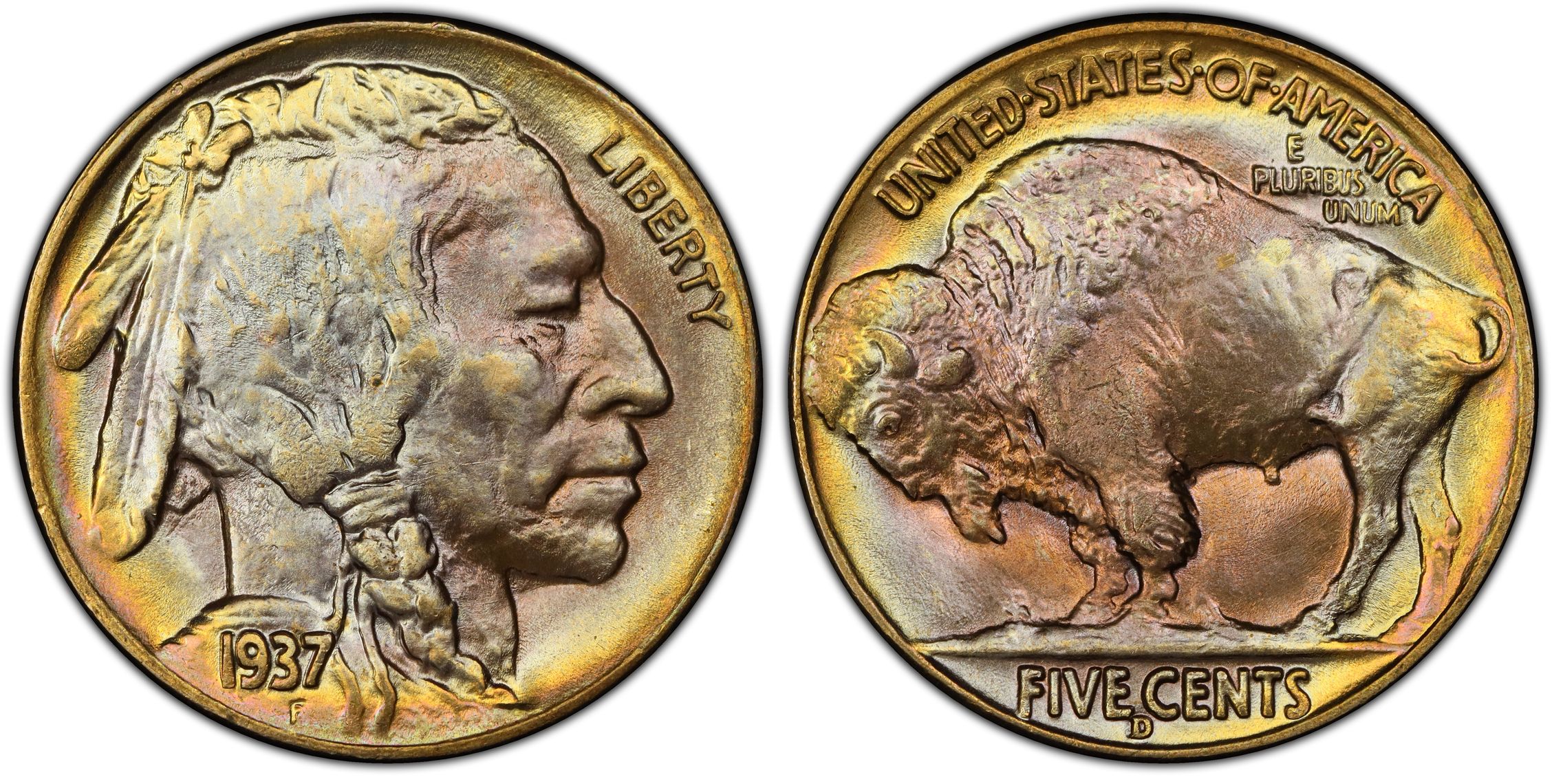 1937 D 5C Regular Strike Buffalo Nickel PCGS CoinFacts