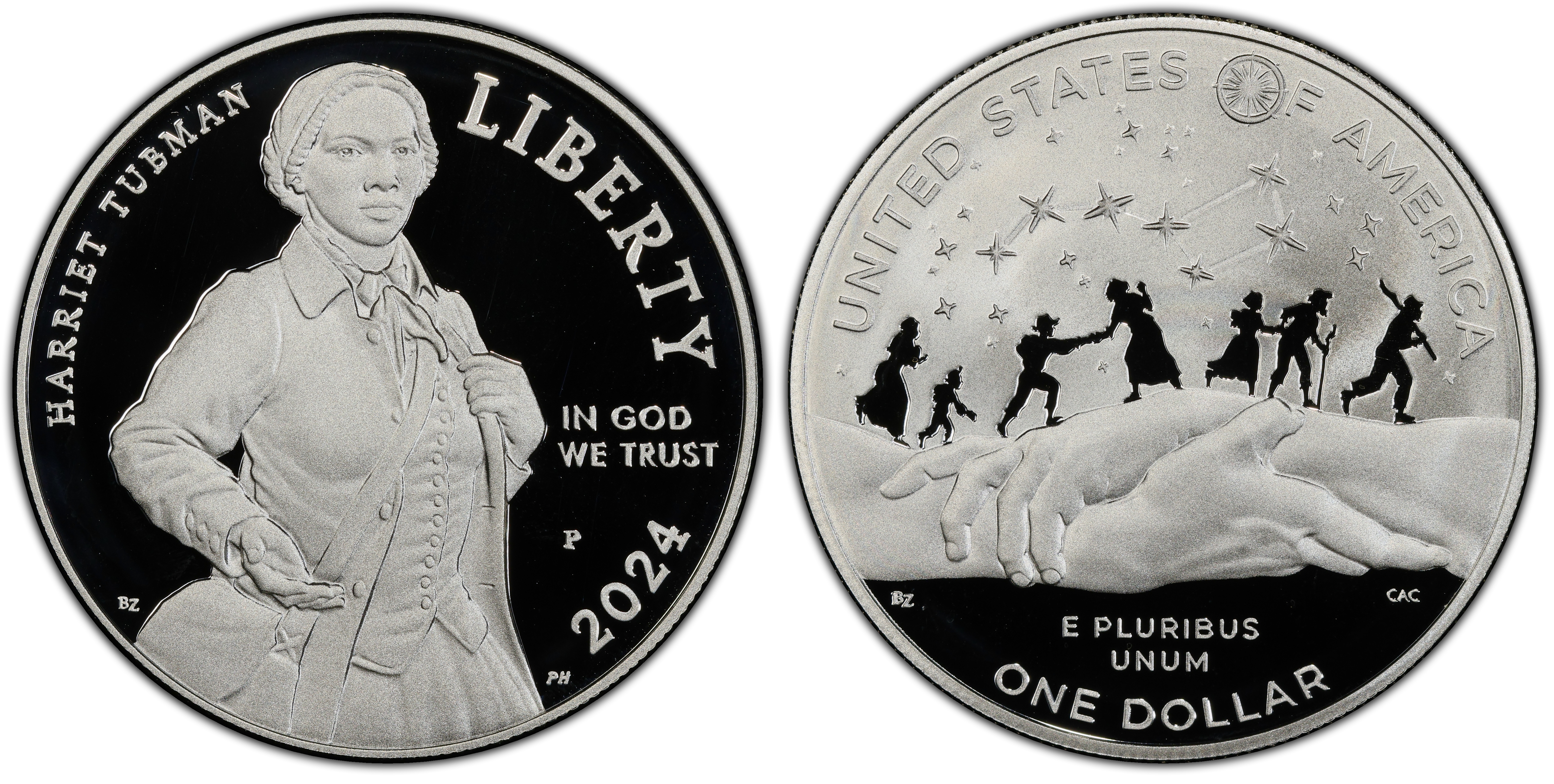 2024-P $1 Harriet Tubman First Strike, DCAM (Proof) Modern Silver and ...