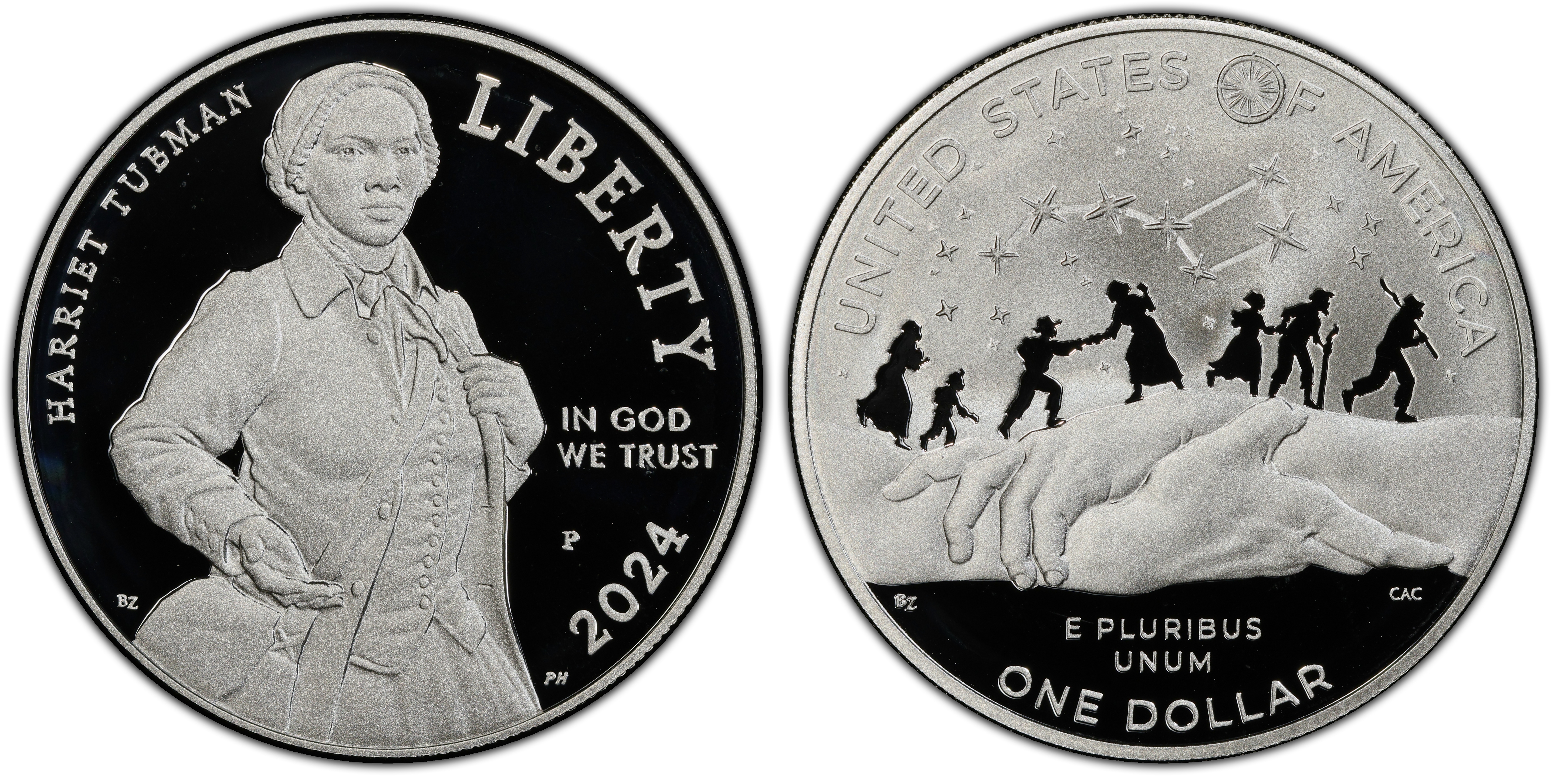 2024P 1 Harriet Tubman First Strike, DCAM (Proof) Modern Silver and