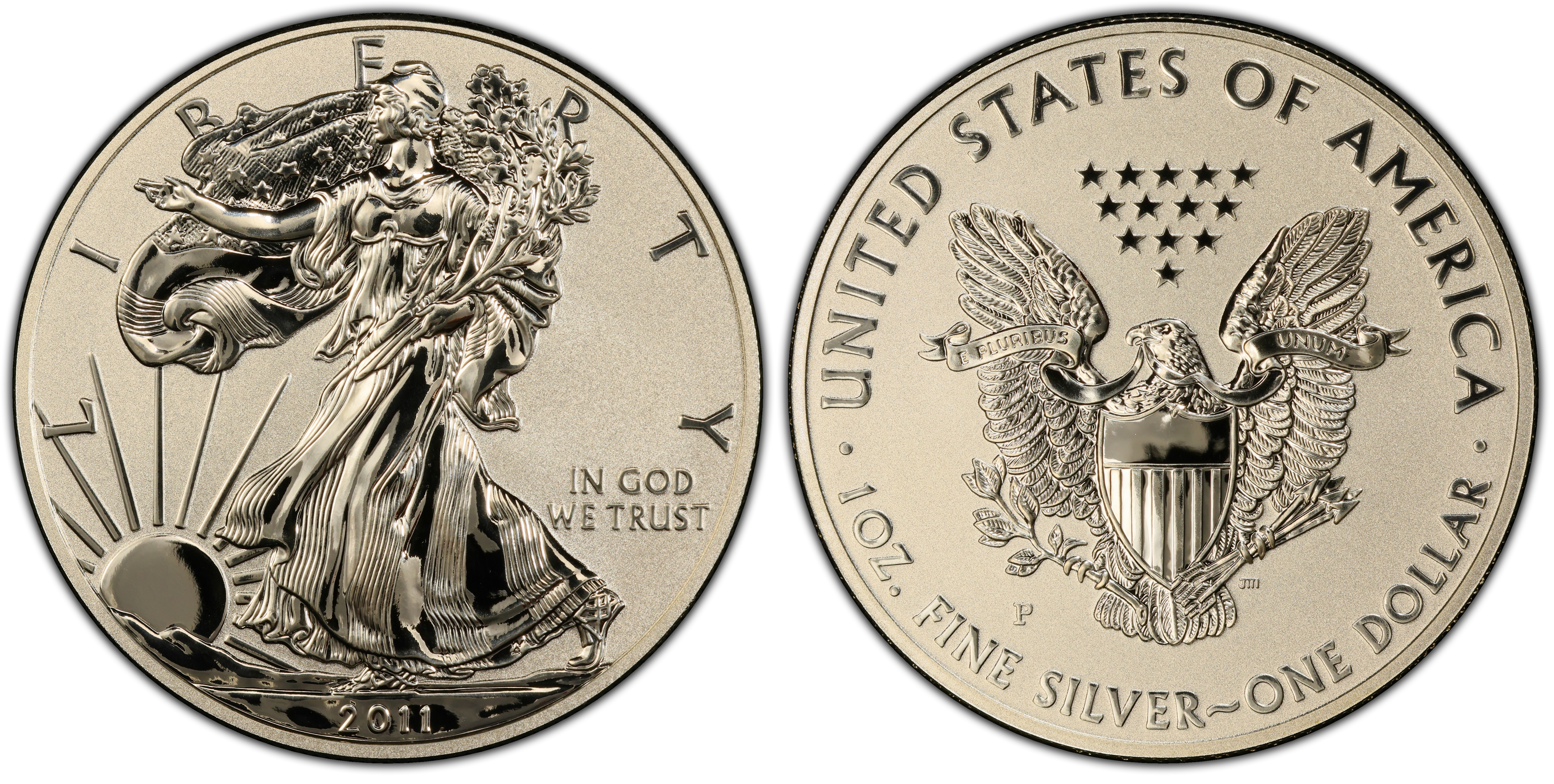 2011 Silver Eagle 25th Anniversary First Strike $1 MS-70