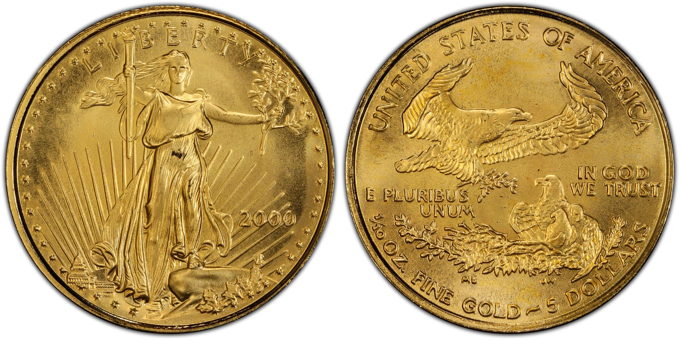 2000 5 Gold Eagle Regular Strike Gold Eagles PCGS CoinFacts