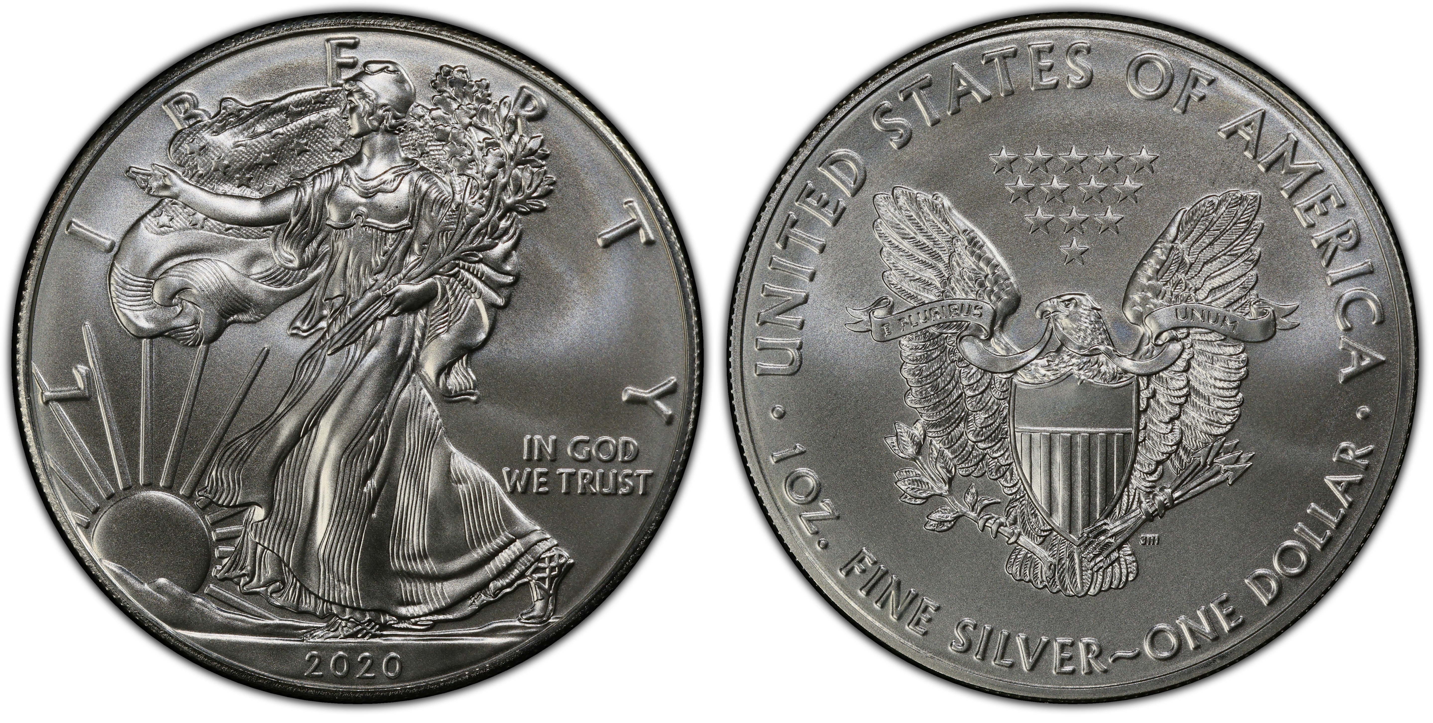 2020 $1 Silver Eagle (Regular Strike) Silver Eagles - PCGS CoinFacts