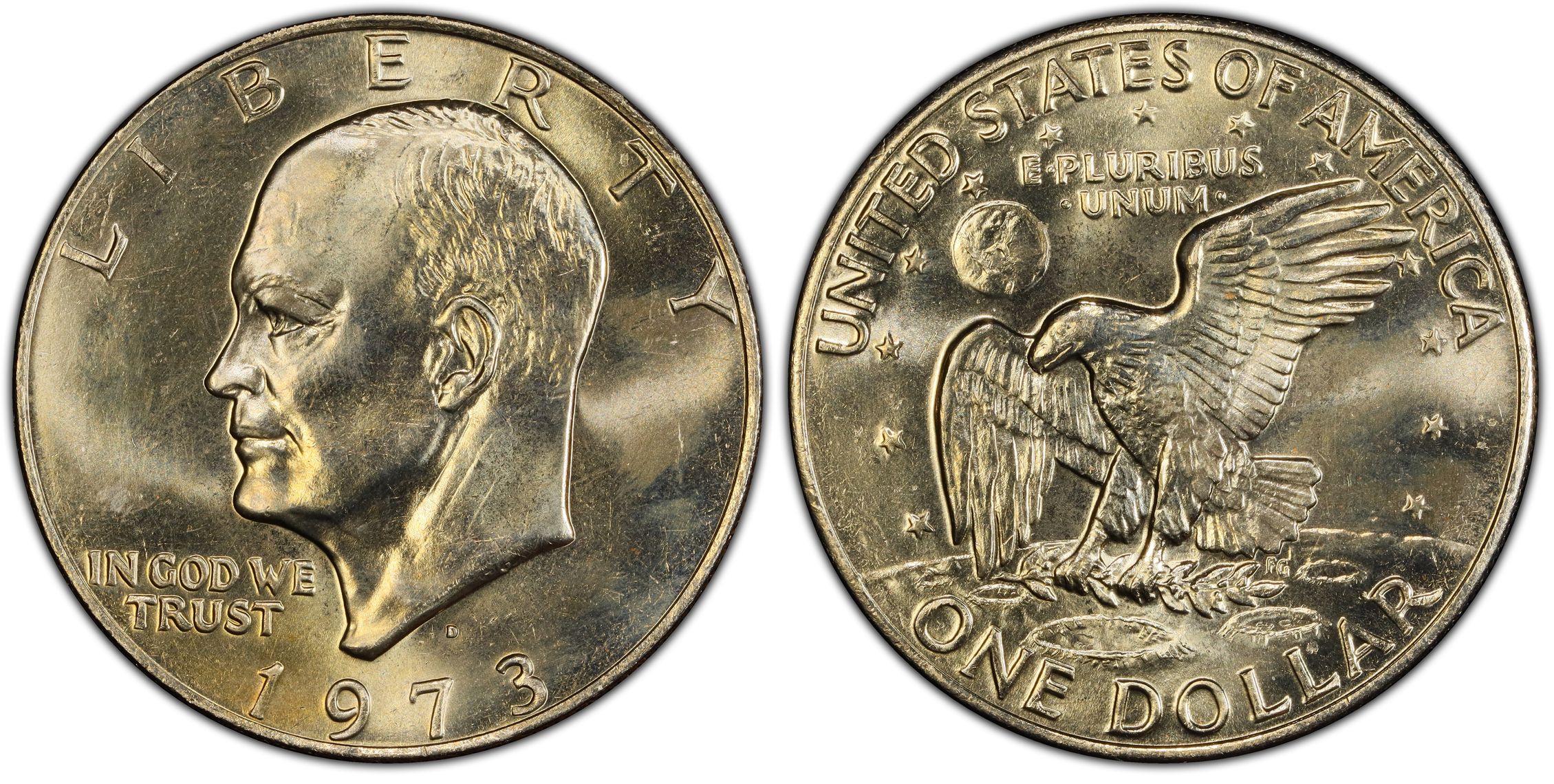 1973 D 1 Regular Strike Ike Dollar PCGS CoinFacts