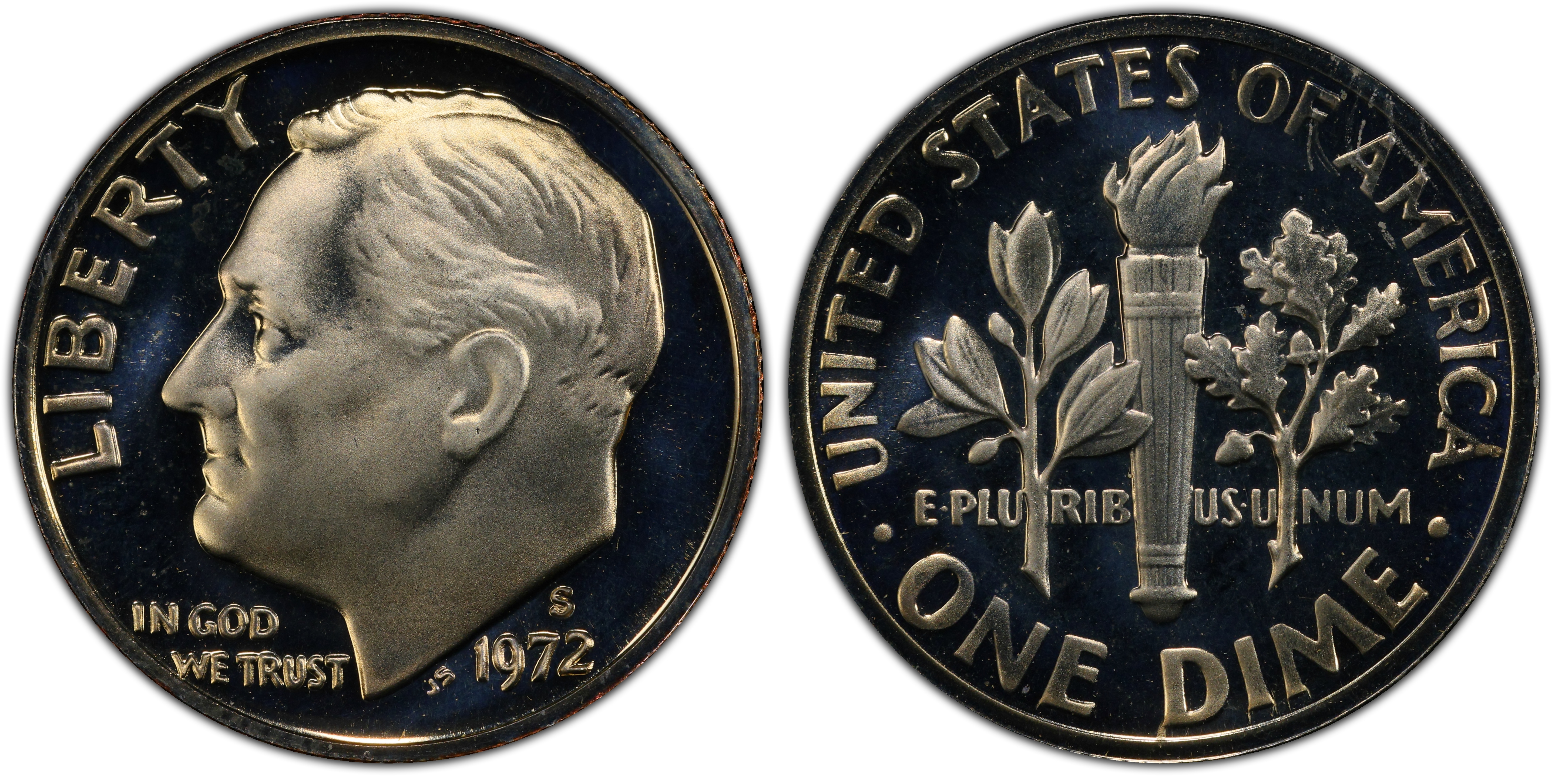 1972-S 10C, DCAM (Proof) Roosevelt Dime - PCGS CoinFacts