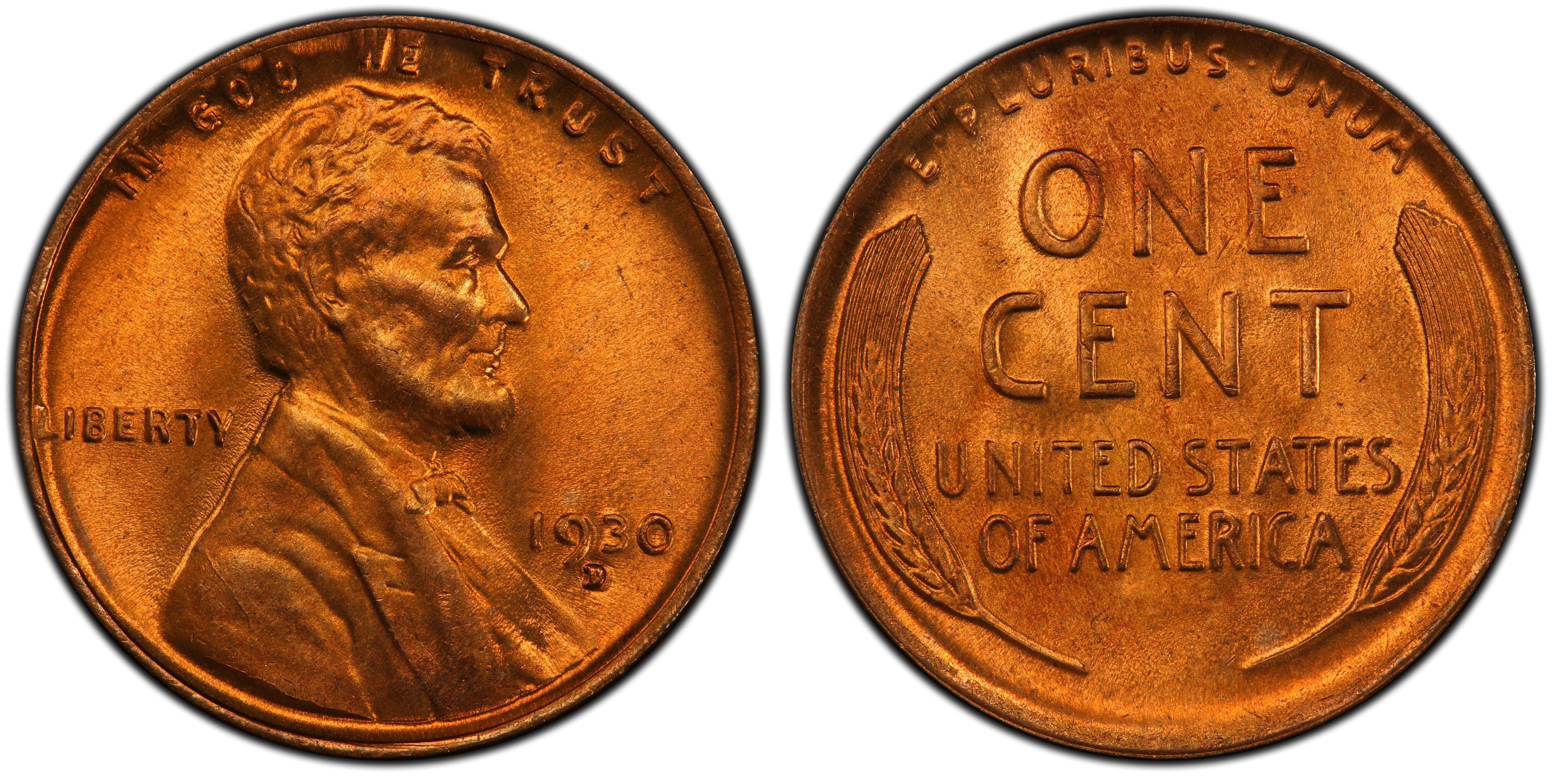 1930-D 1C, RD (Regular Strike) Lincoln Cent (Wheat Reverse) - PCGS ...