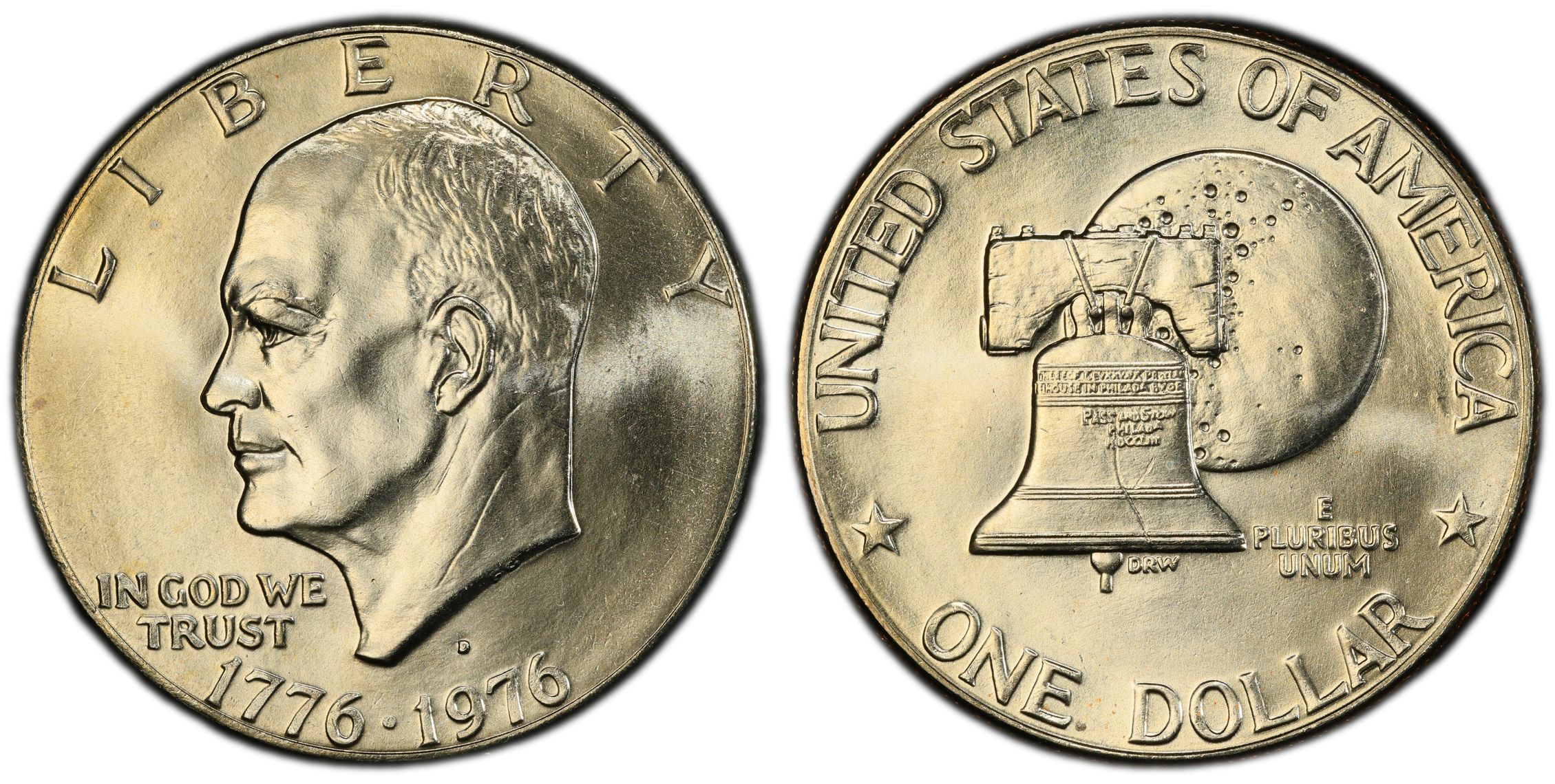 1976-D $1 Type 2 (Regular Strike) Ike Dollar - PCGS CoinFacts