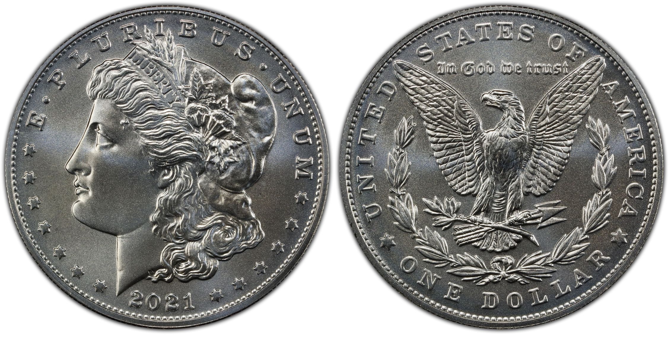 2021 $1 Morgan Dollar 100th Anniversary (Regular Strike) Morgan and Peace  Dollar Reproductions - PCGS CoinFacts